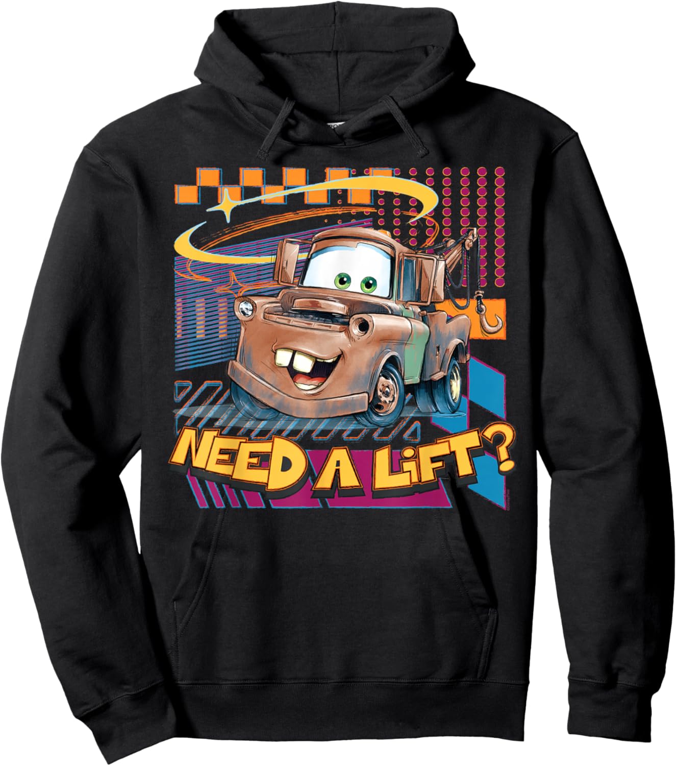 Disney and Pixar's Cars Mater Tow Truck Need a Lift? Art Hoodie - Hoodie | Black
