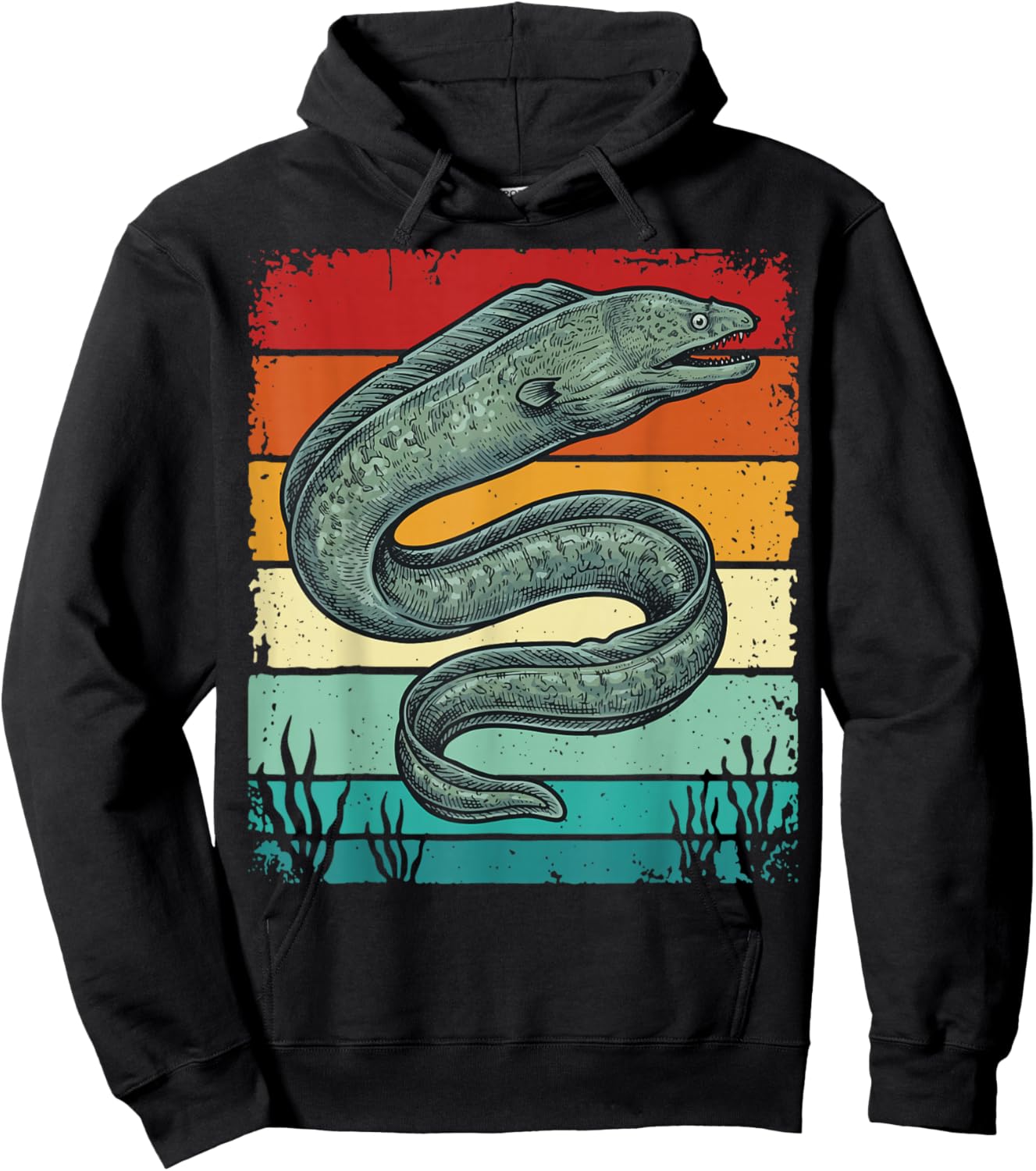 Moray EEL Retro Hoodie - Hoodie | Black