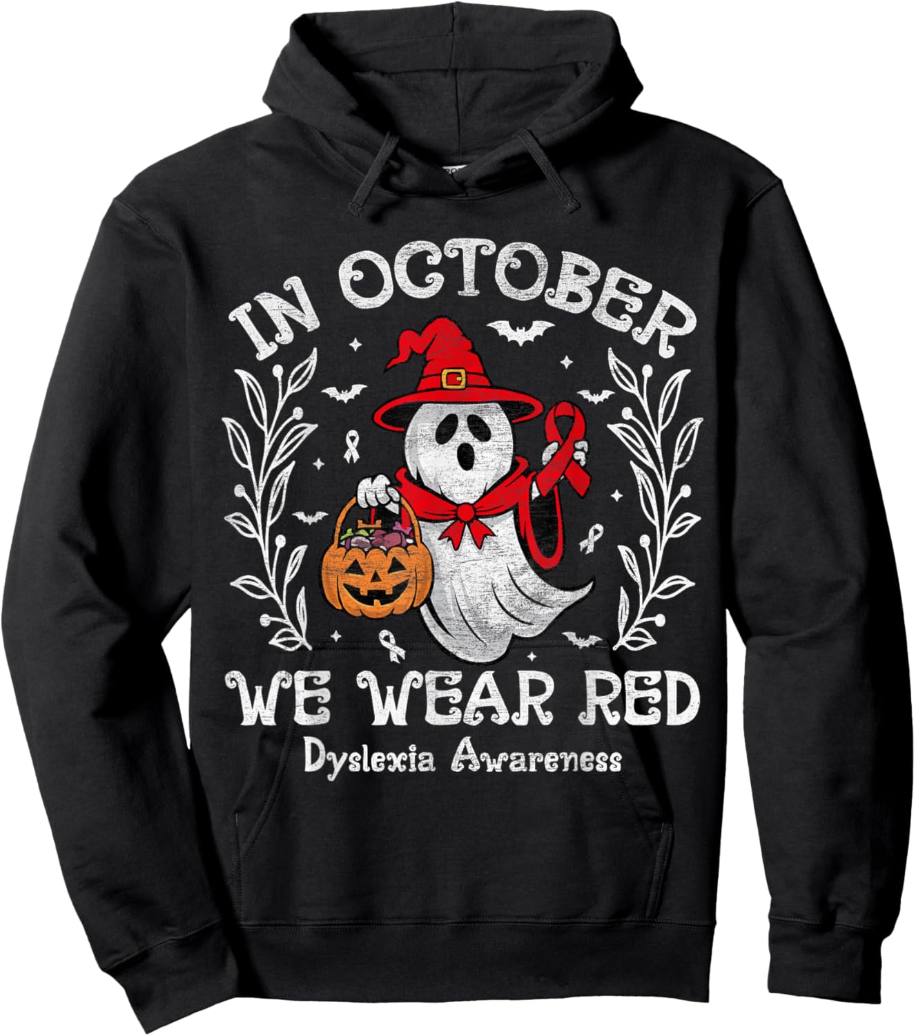 I Wear Red Dyslexia Awareness Month Dyslexia Kids Toddler Hoodie - Hoodie | Black