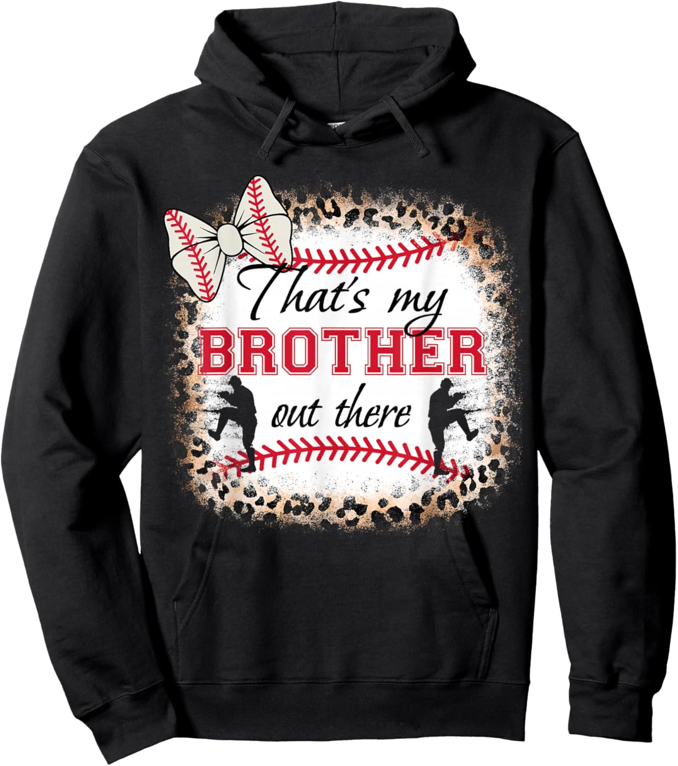 Baseball-shirt Women Sister That's My Brother Out There Hoodie - Hoodie | Black
