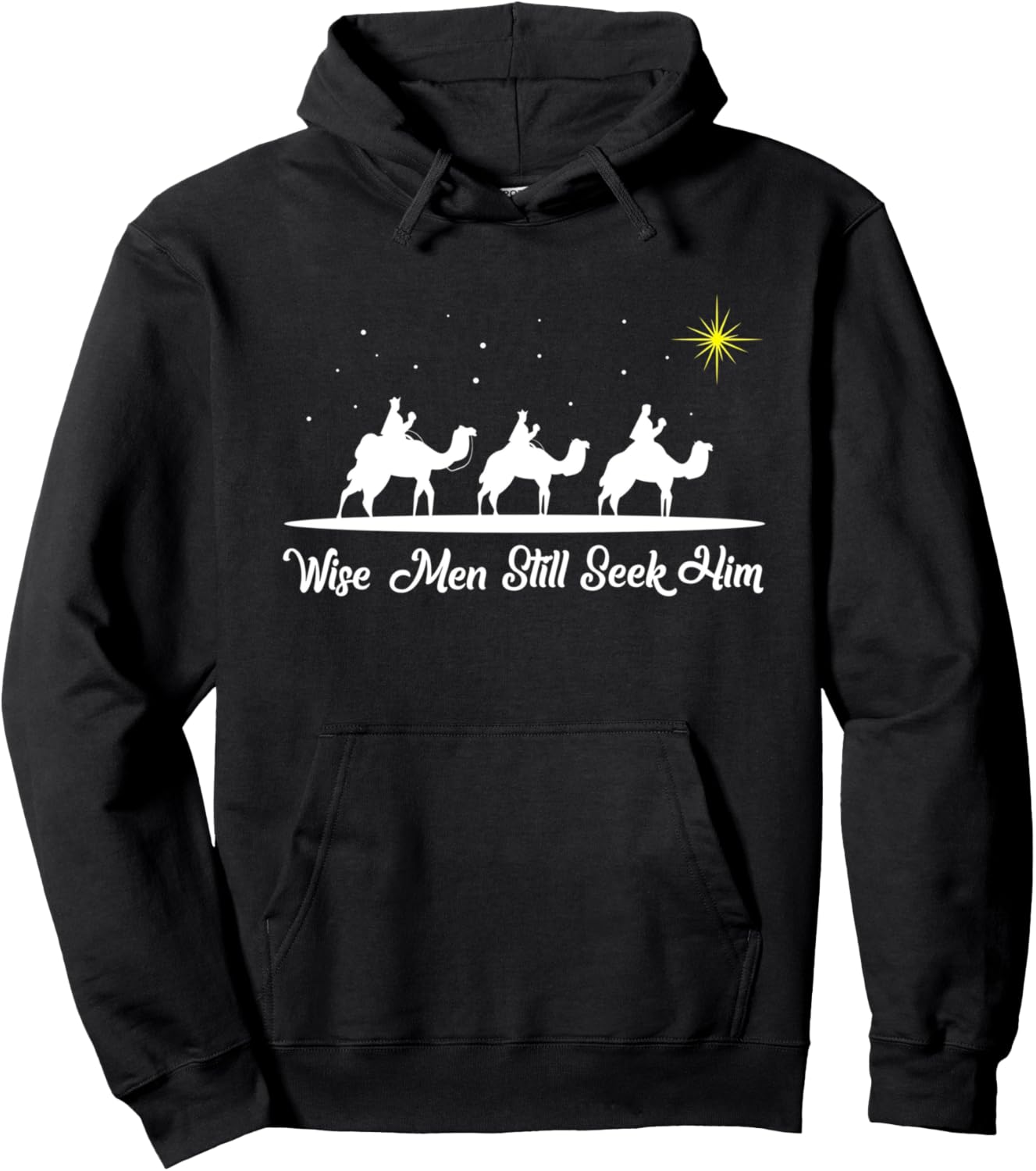 Wise Men Still Seek Him Christian Christmas Jesus Design Hoodie - Hoodie | Black