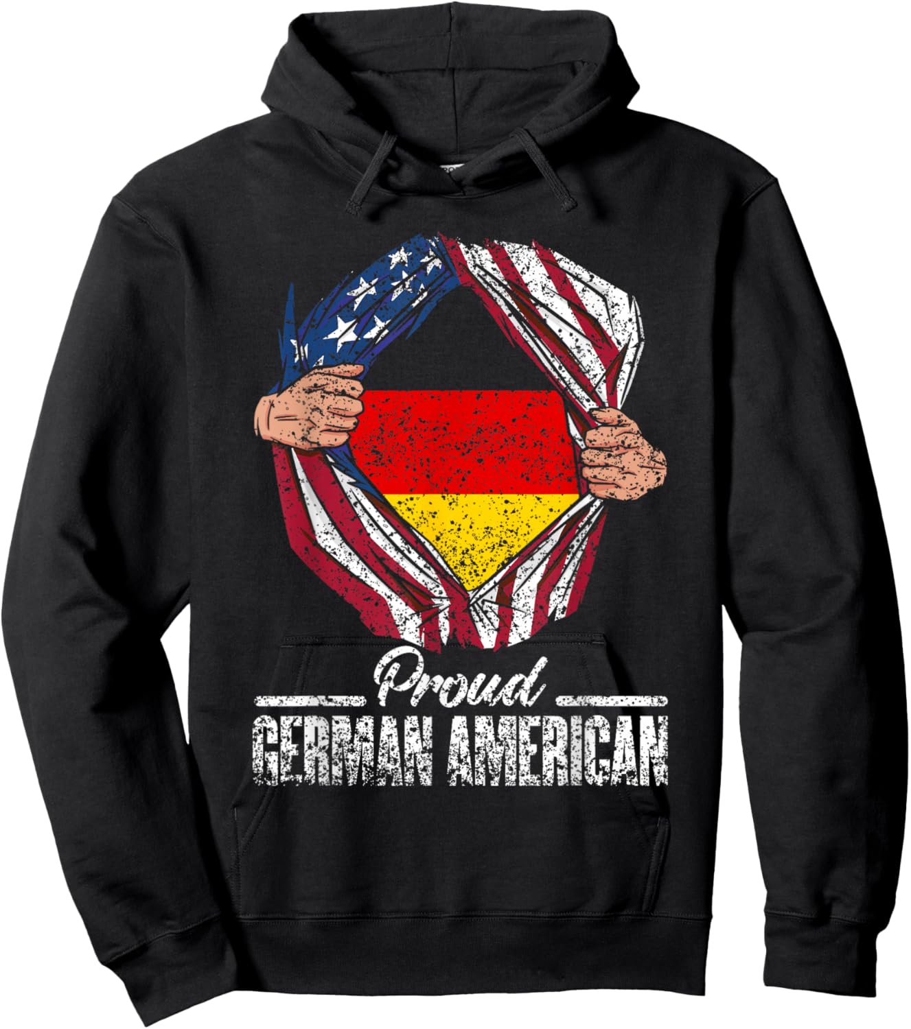 Proud German American Germany Us America German American Usa Hoodie - Hoodie | Black