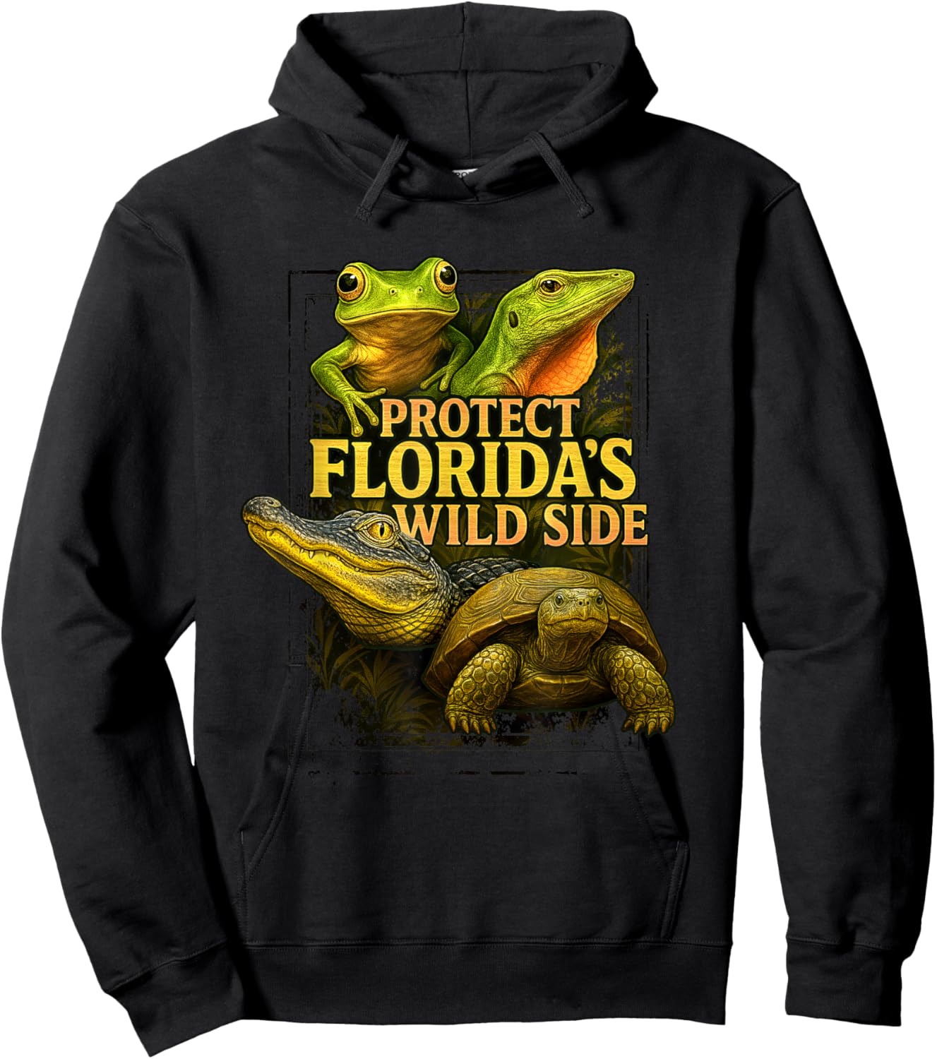 Protect Florida’s Wild Side Native Reptiles and Amphibians Hoodie - Hoodie | Black