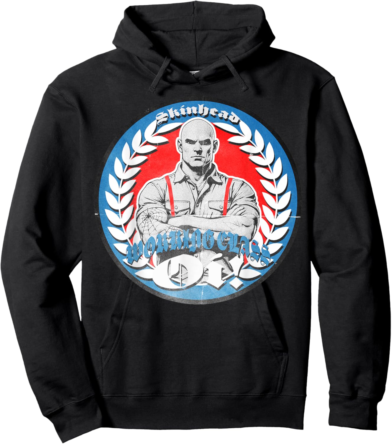 Traditional Oi Skinhead Punk-Rock Hoodie - Hoodie | Black
