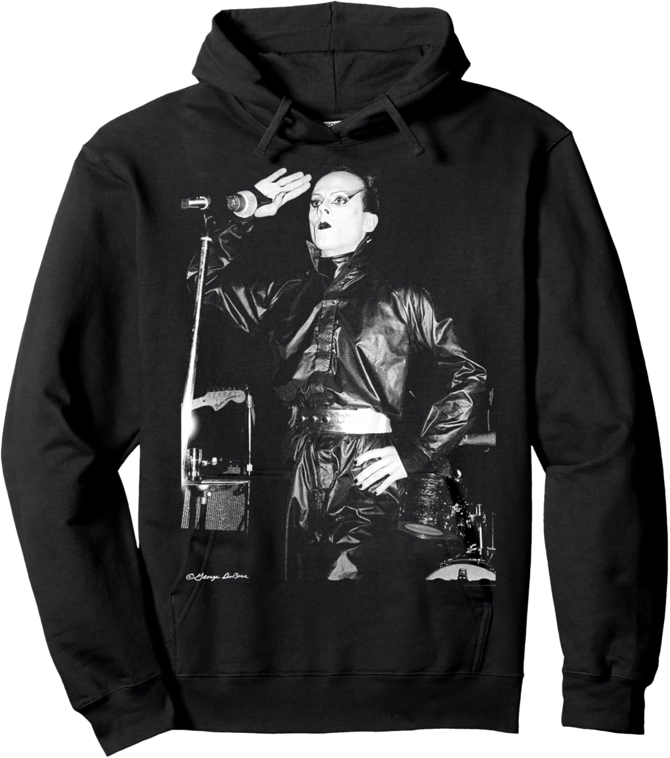 Klaus Nomi German Singer B&W By George DuBose Hoodie - Hoodie | Black