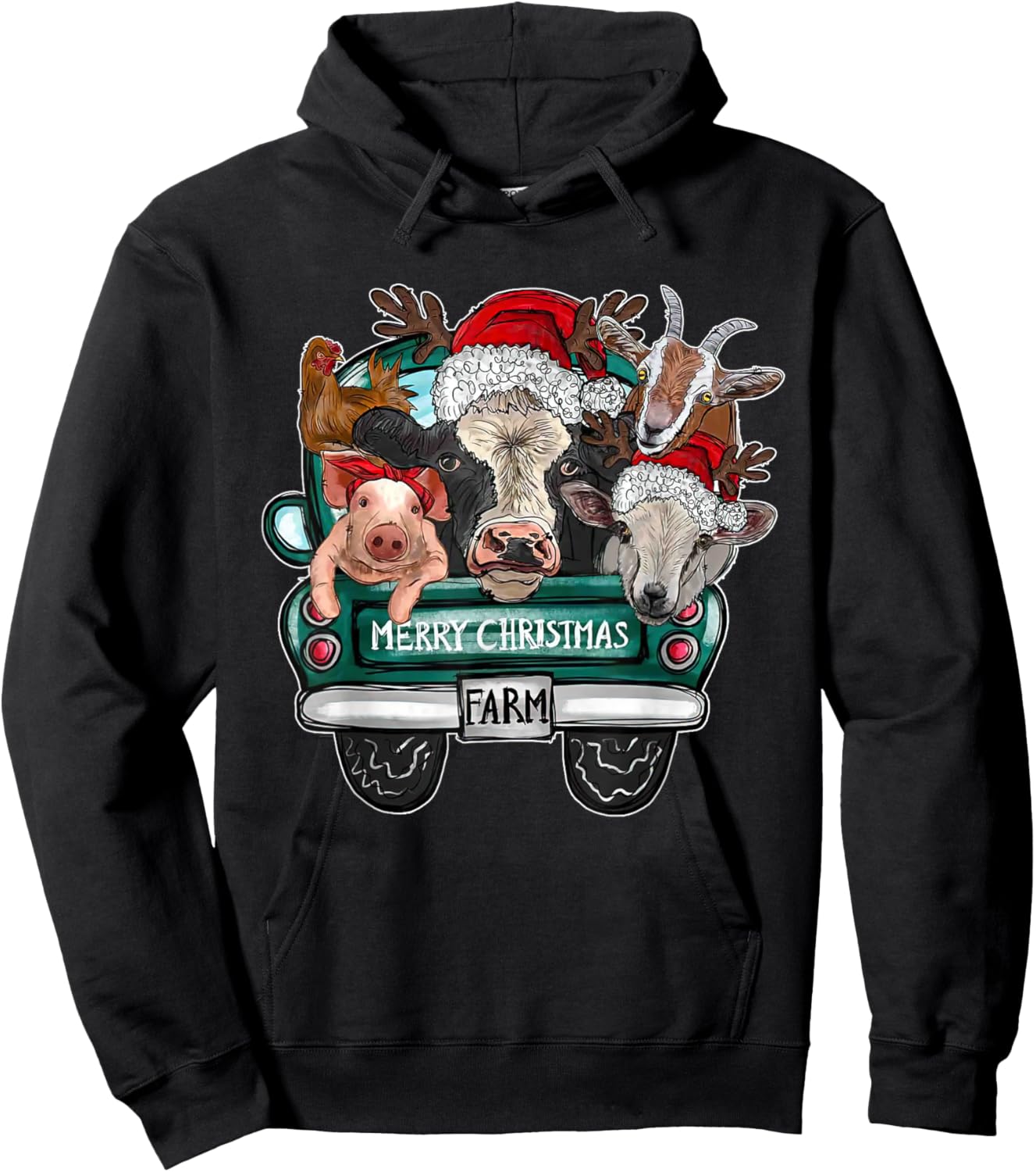 Merry Christmas Heifers Hoodie - Hoodie | Black