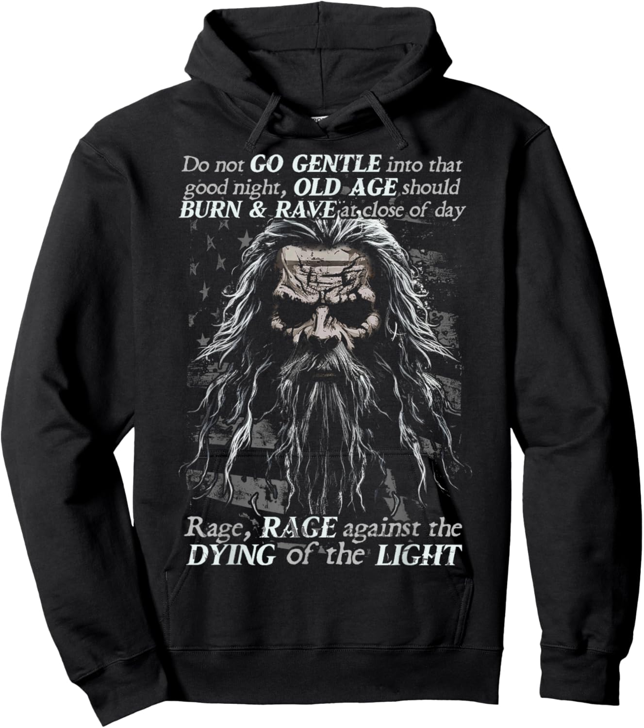 Do Not Go Gentle into that Good Night Hoodie - Hoodie | Black