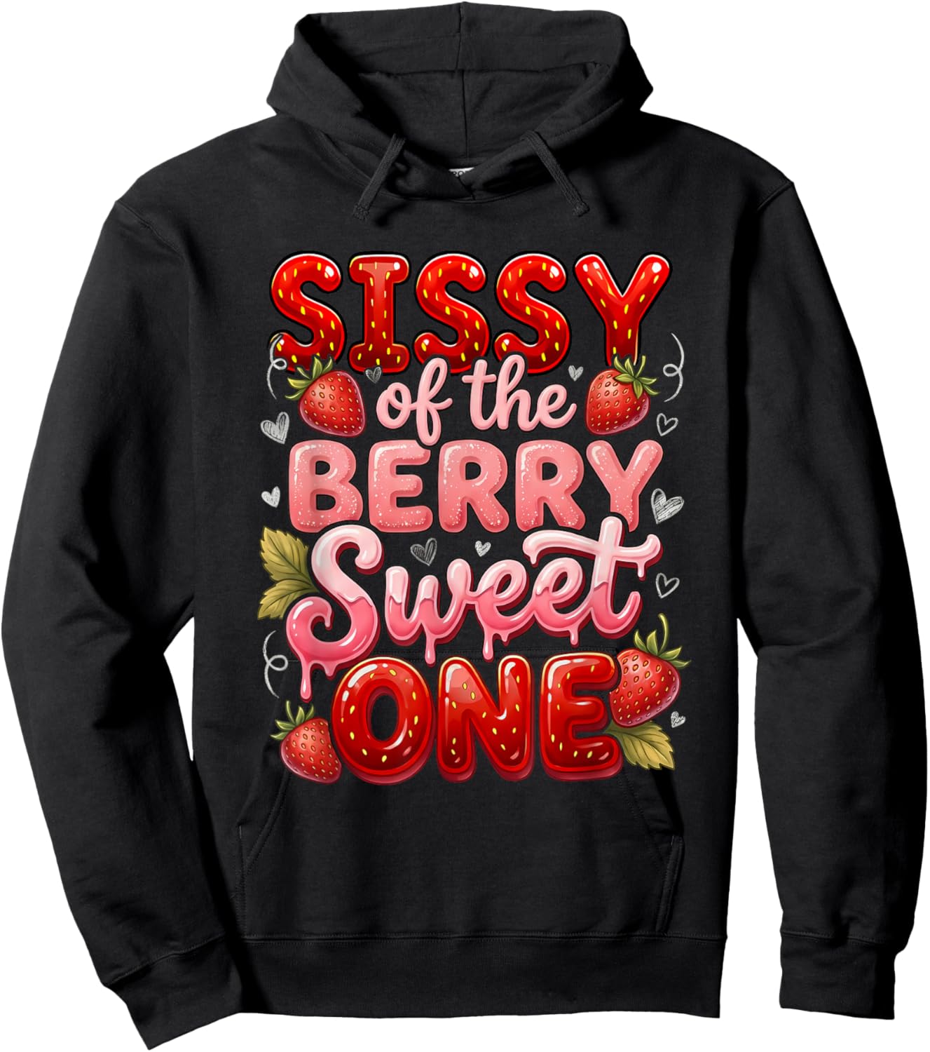 Sister Sissy of The Berry Sweet One Cute First Birthday Hoodie - Hoodie | Black