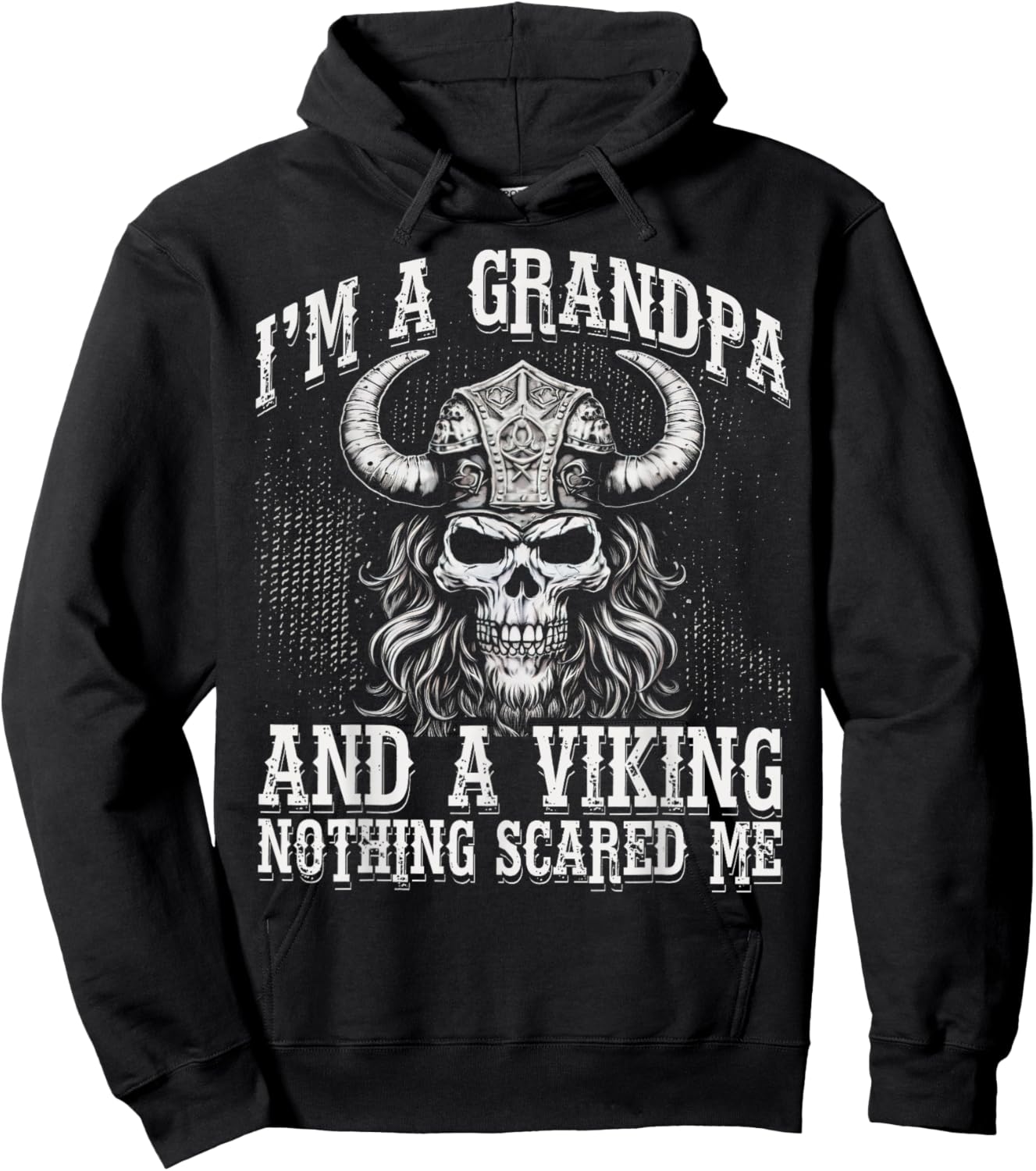 I'm a Grandpa and a Viking nothing scared me Men Hoodie - Hoodie | Black