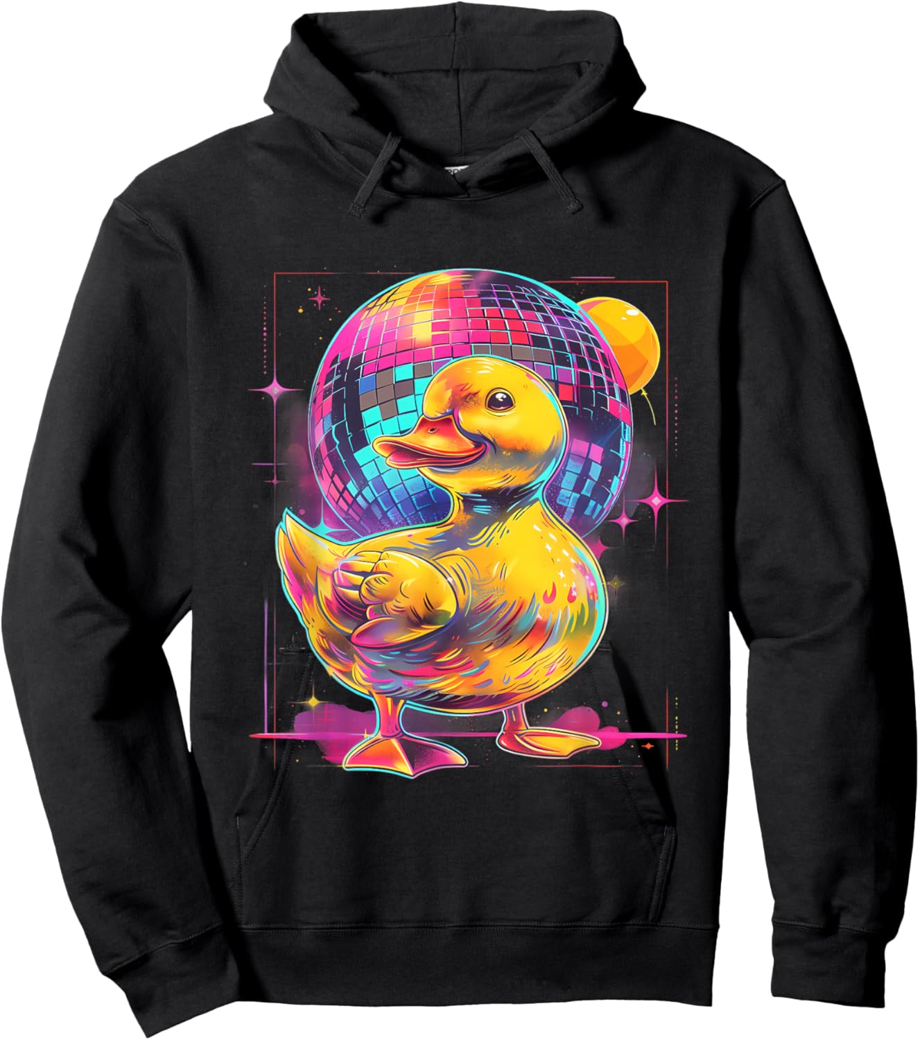 Rubber Duck Disco Music Dancing Rubber Duckie Disco Ball Hoodie - Hoodie | Black