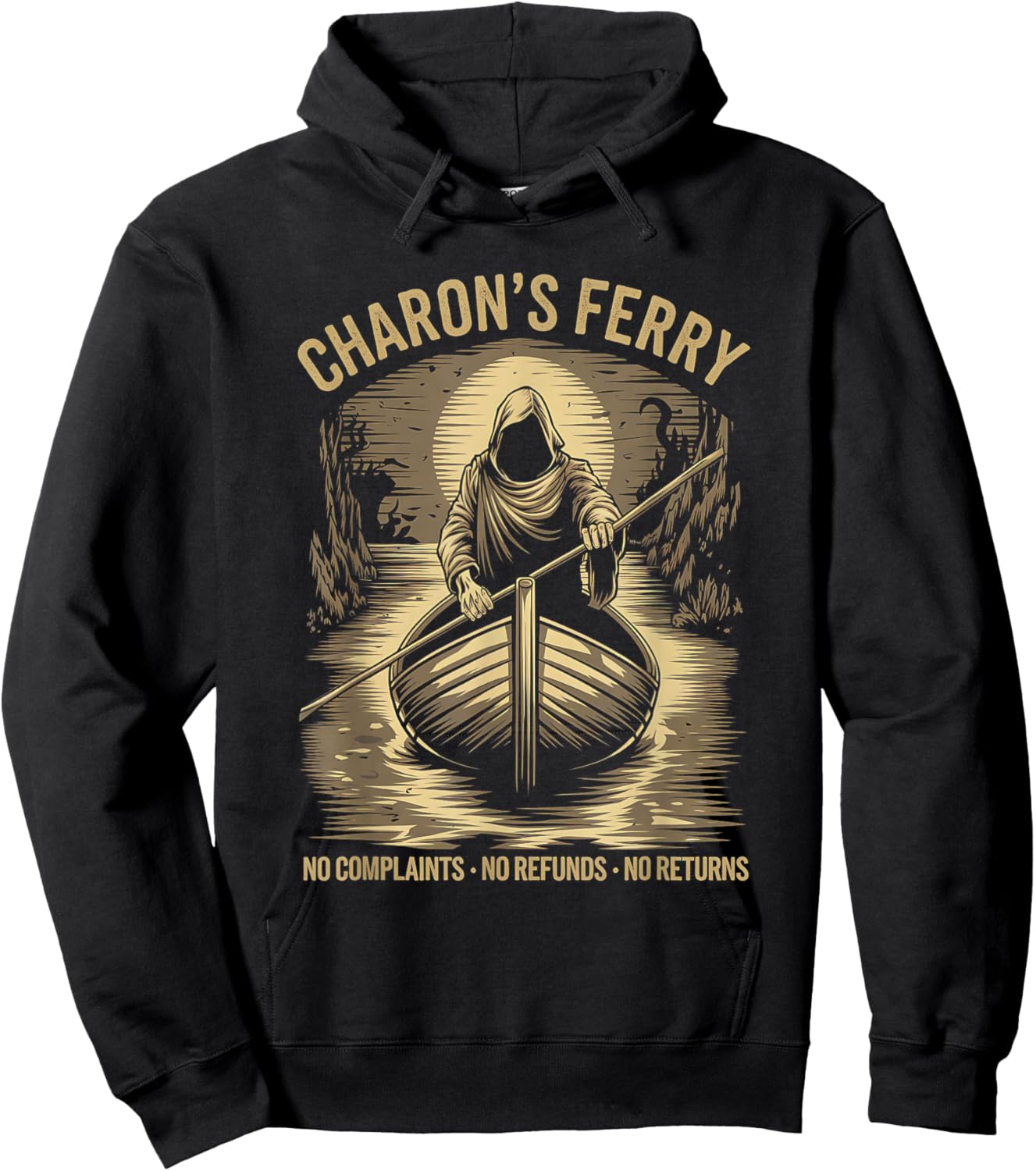 Funny Greek Mythology Charon's Ferry Hoodie - Hoodie | Black