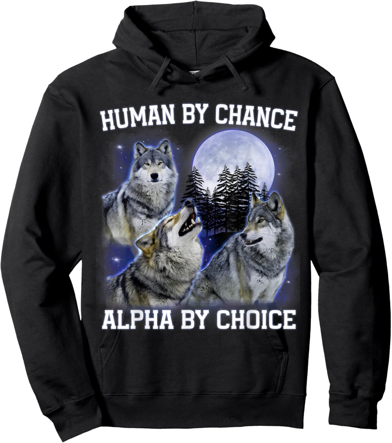 Human By Chance Alpha By Choice Alpha Wolf Women Hoodie - Hoodie | Black