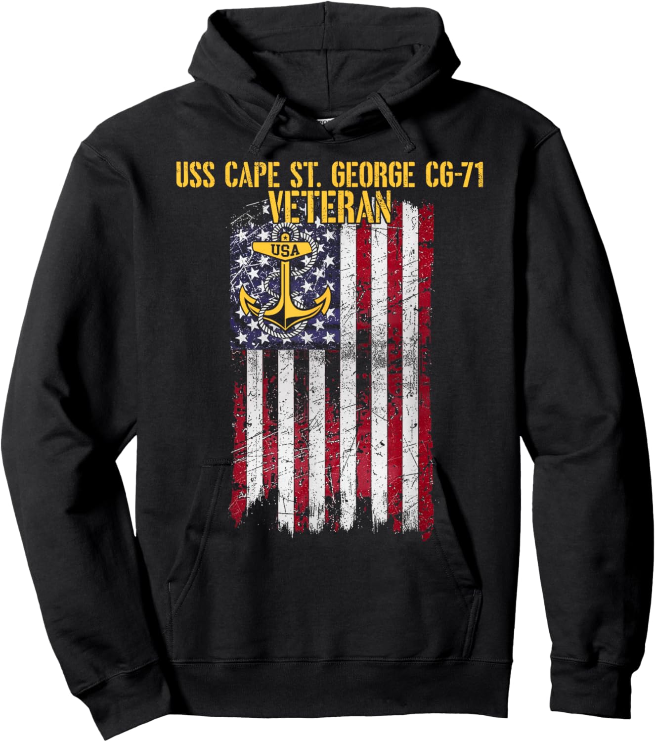 USS Cape St. George CG-71 Cruiser Veteran Hoodie - Hoodie | Black