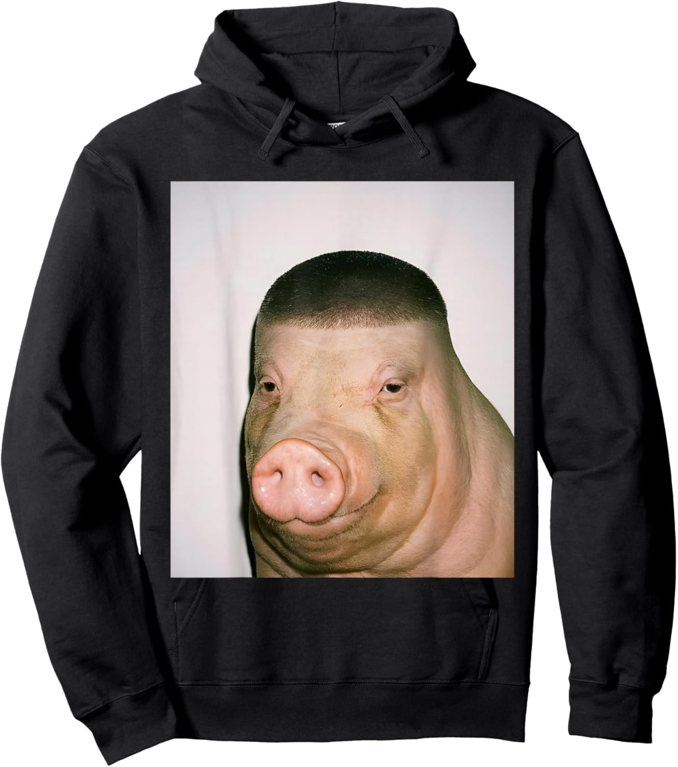 Buzz Cut Pig Fade Lustiges Meme Hoodie - Hoodie | Black