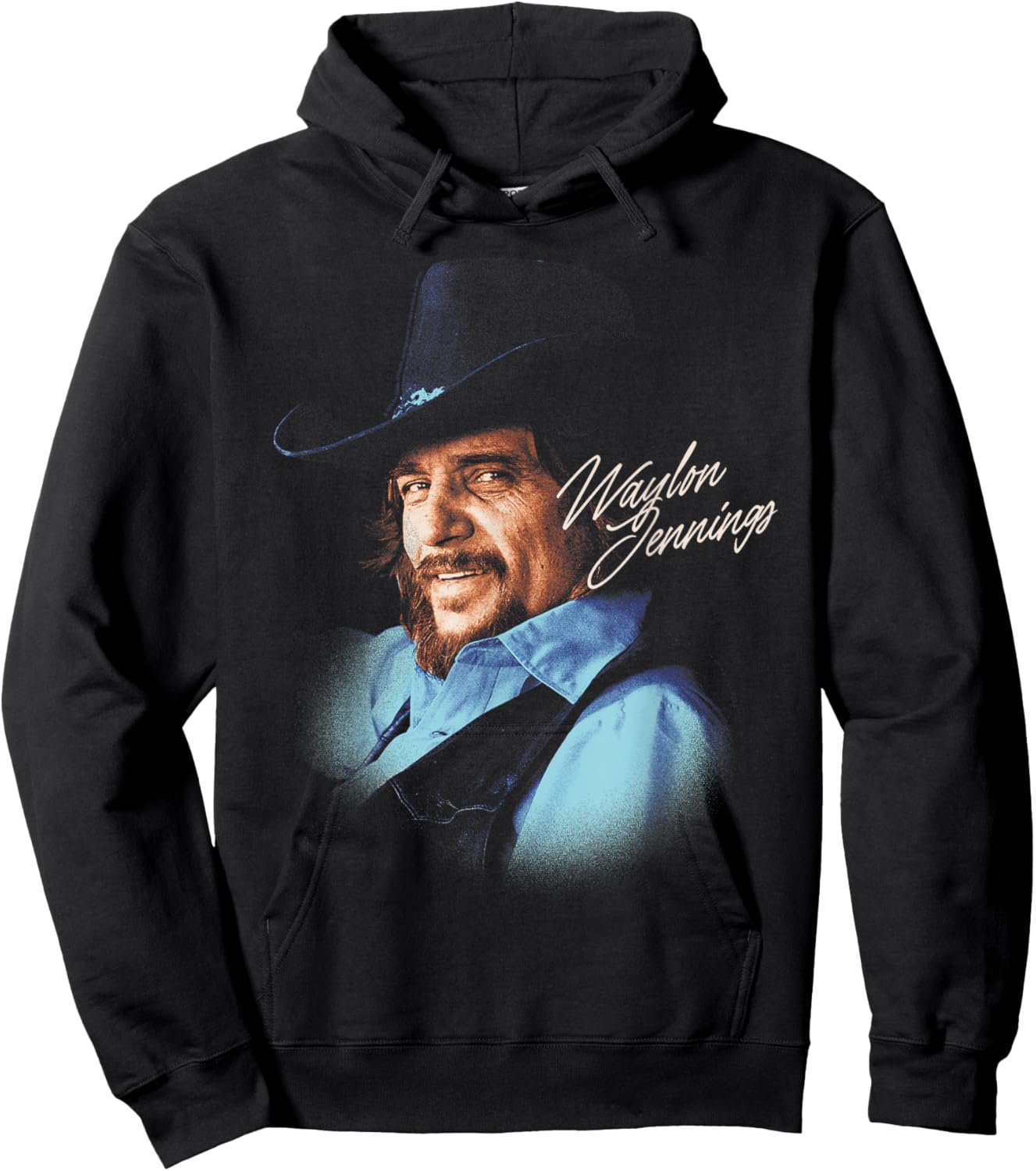 Waylon Jennings - Portrait Hoodie - Hoodie | Black