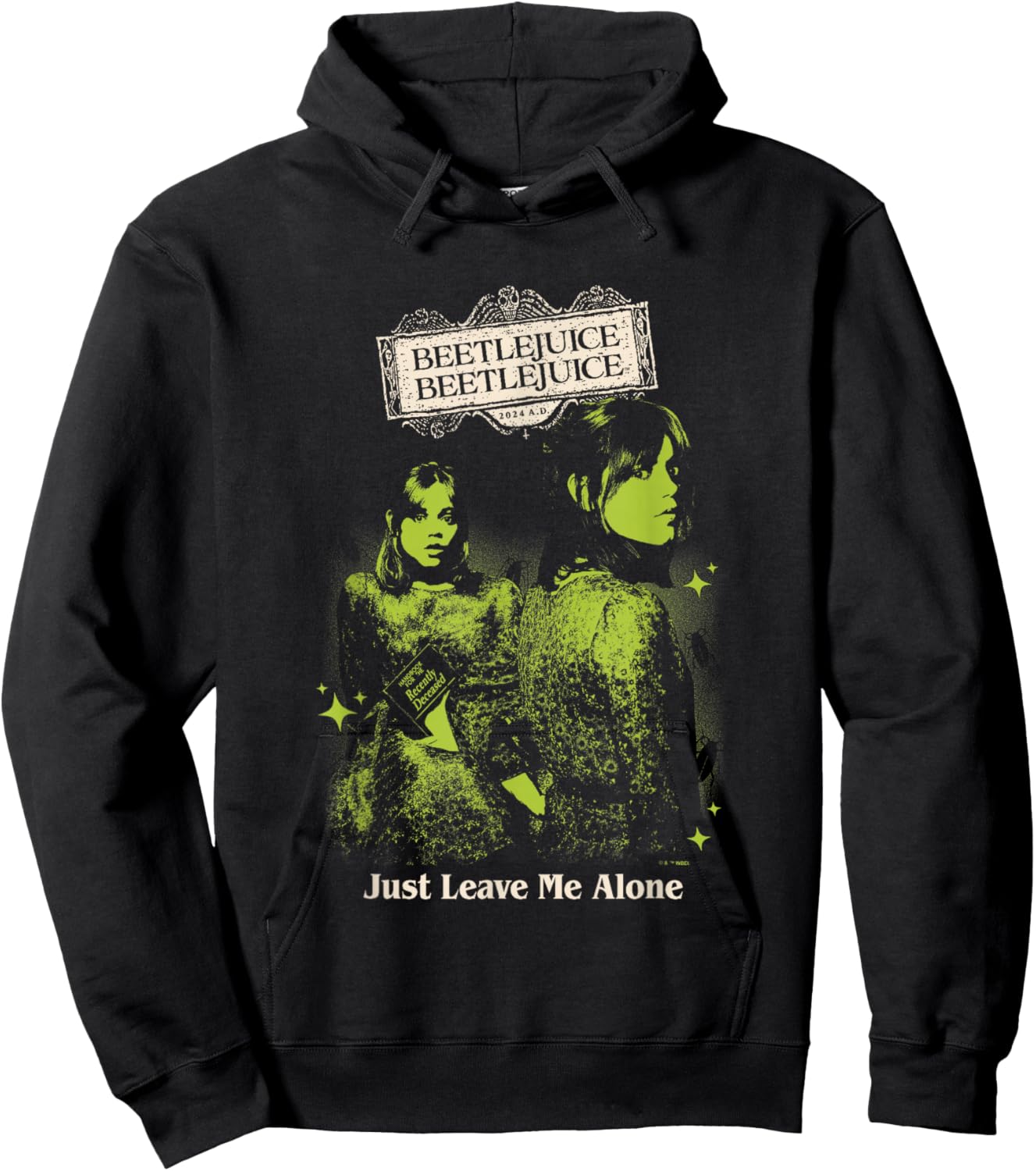 Beetlejuice Beetlejuice Just Leave Me Alone Astrid Vintage Hoodie - Hoodie | Black