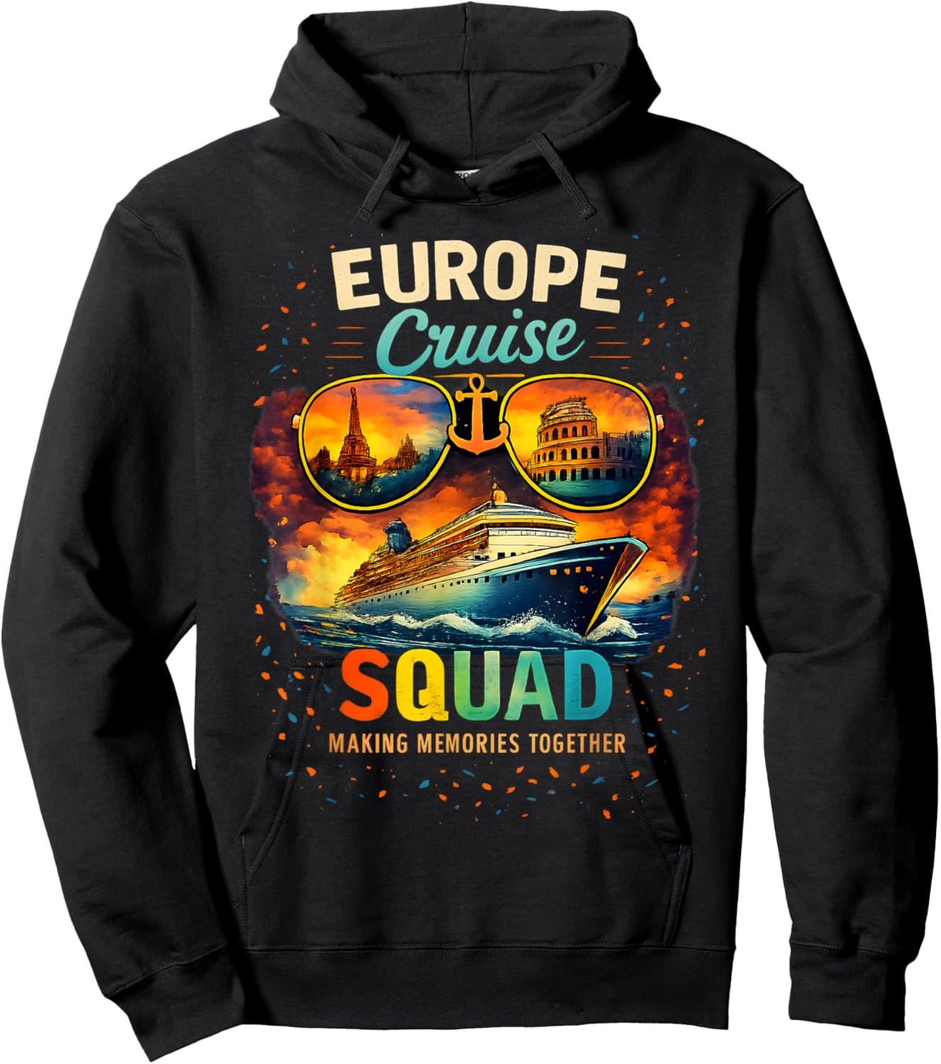 Europe Cruise 2026 Vacation Europe Family Trip 2026 Hoodie - Hoodie | Black