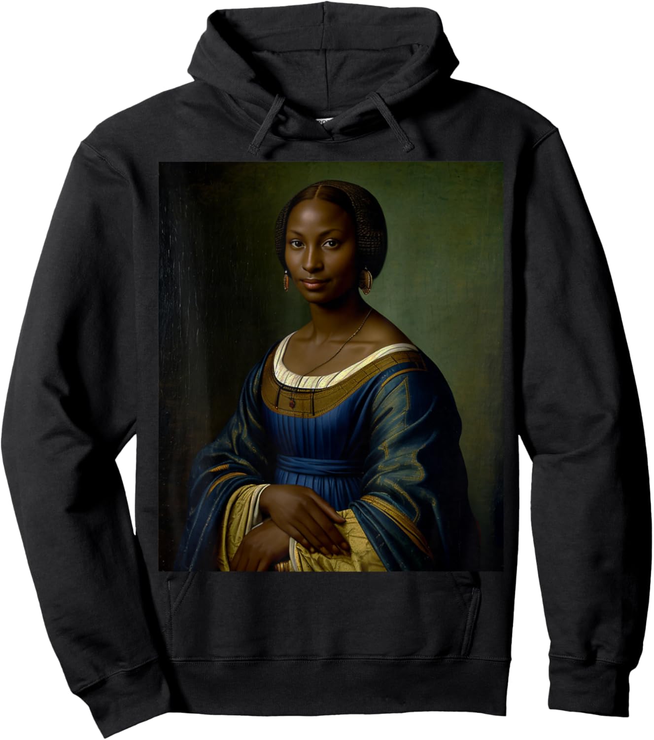 Black Mona Lisa Black History Month Woman Black Heritage Hoodie - Hoodie | Black