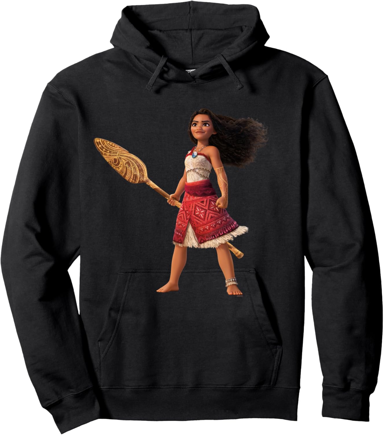 Disney Vaiana 2 Final Wayfinder Vaiana with Tattoo and Oar Hoodie - Hoodie | Black