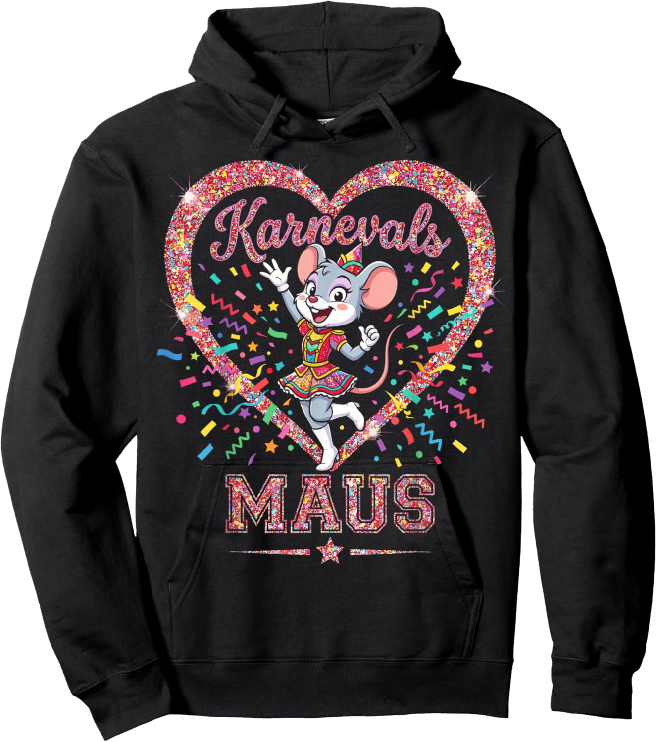 Carnival Mouse Red White Cologne Fancy Dress Party Look Hoodie - Hoodie | Black