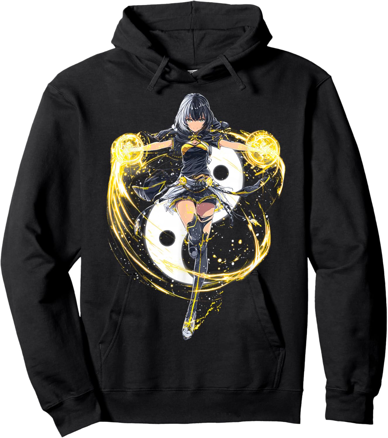 Anime Yin et Yang Hoodie - Hoodie | Black