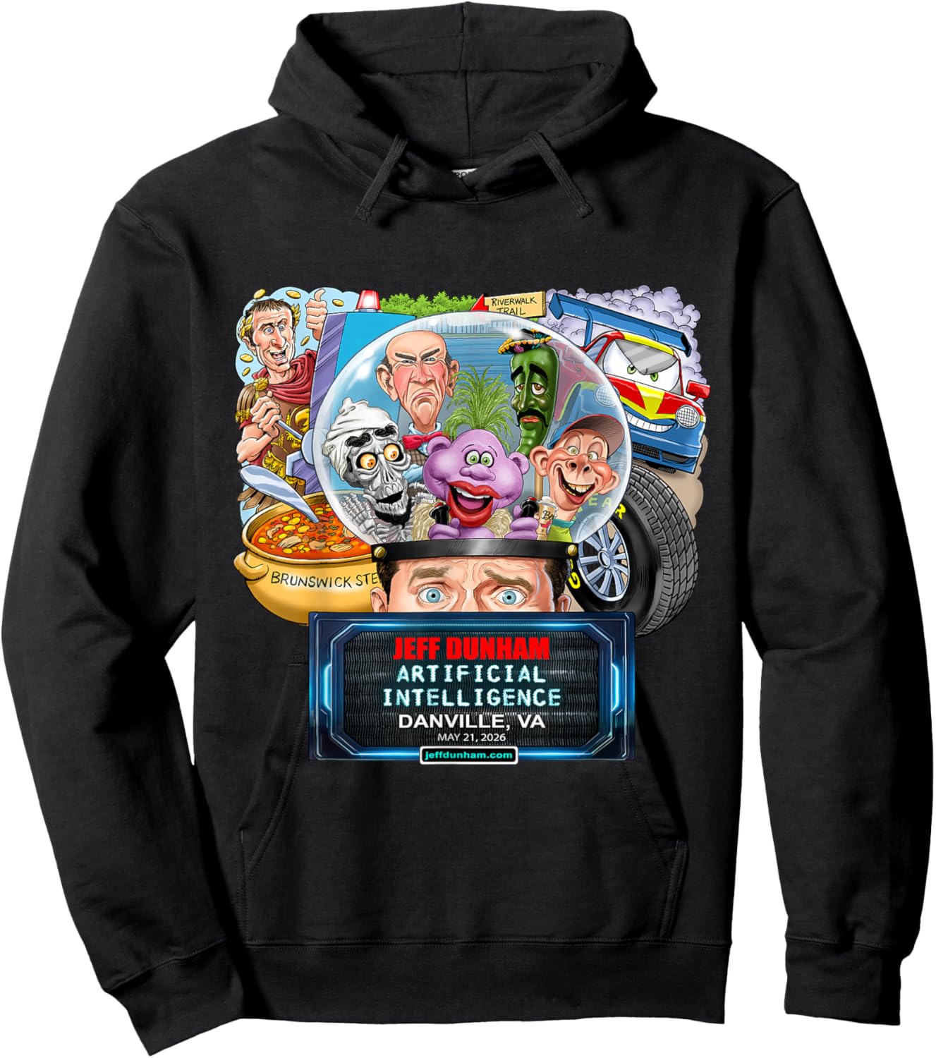 Jeff Dunham Danville, VA (2026) Hoodie - Hoodie | Black