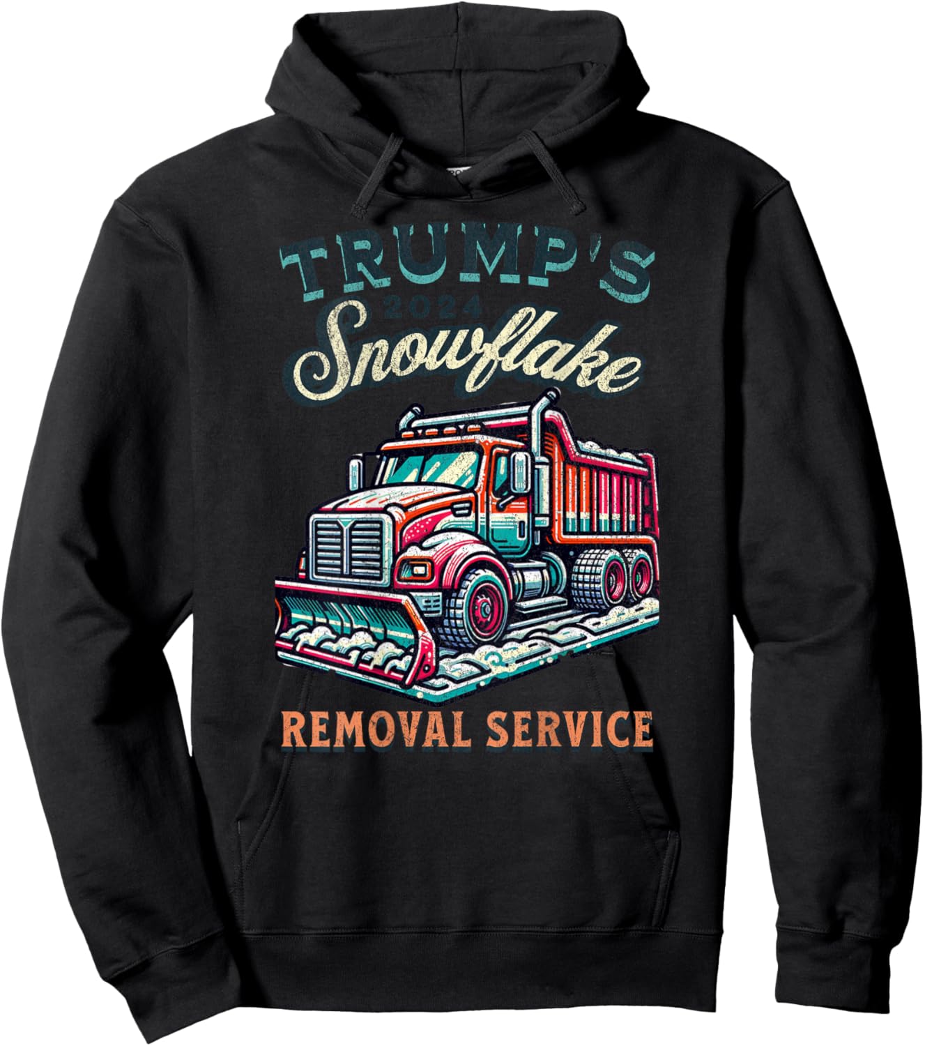 Trump Gag Gifts Funny Trumps Snowflake Removal Service Art Hoodie - Hoodie | Black