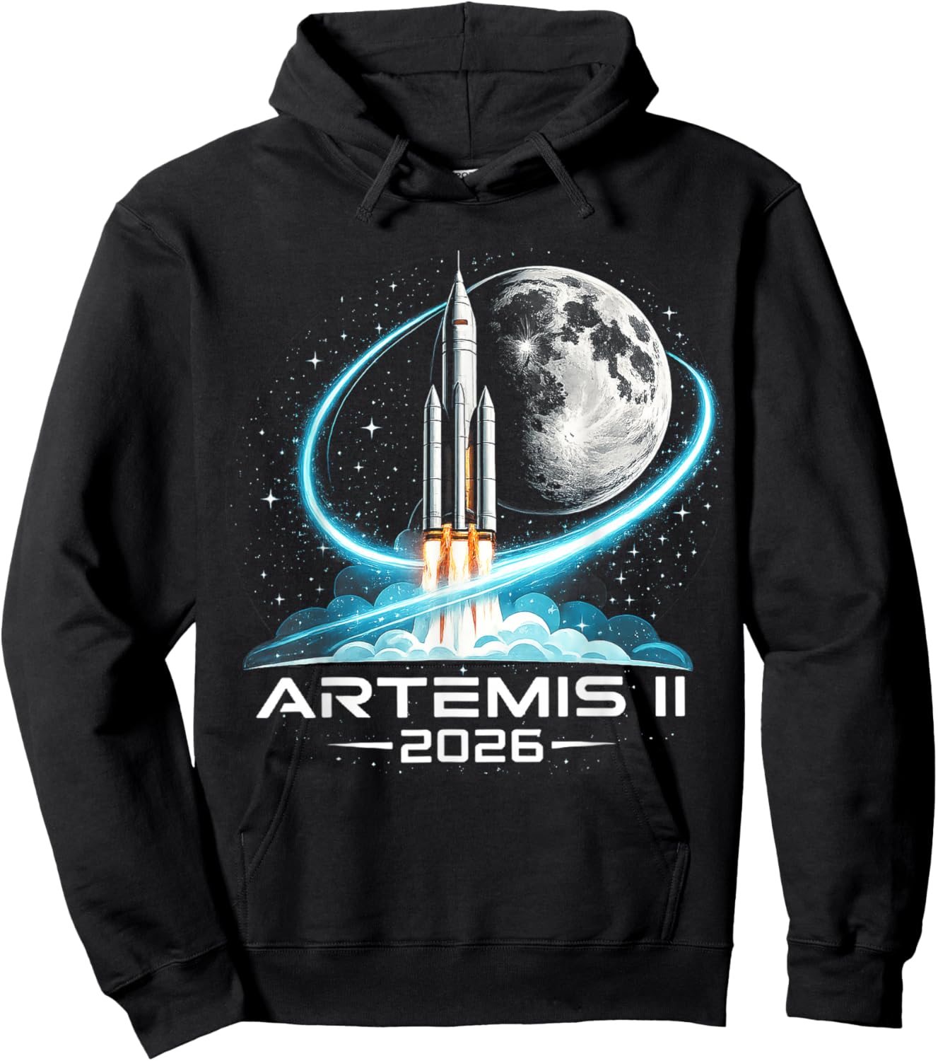 Artemis II Launch to The Moon 2026 Hoodie - Hoodie | Black
