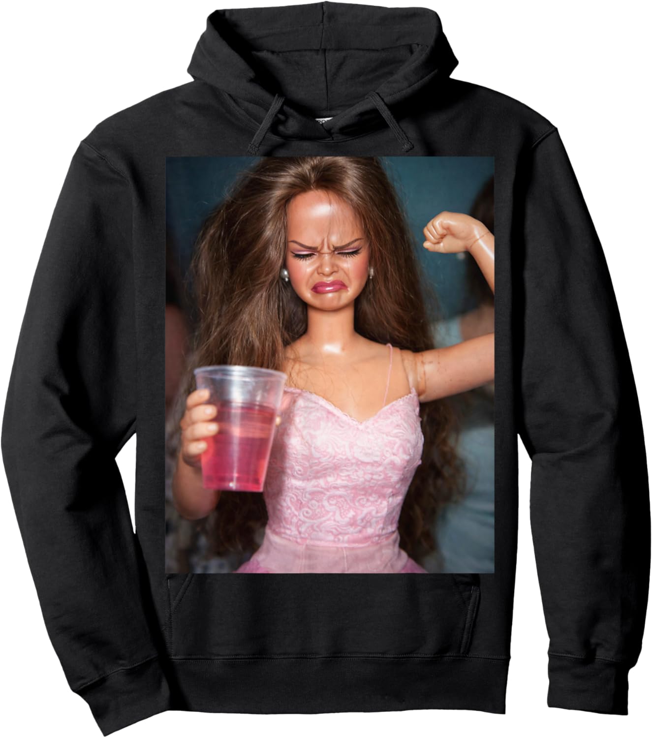 Disgusted Face Meme Doll Babe X Only Cute Baby Love Fans Hoodie - Hoodie | Black