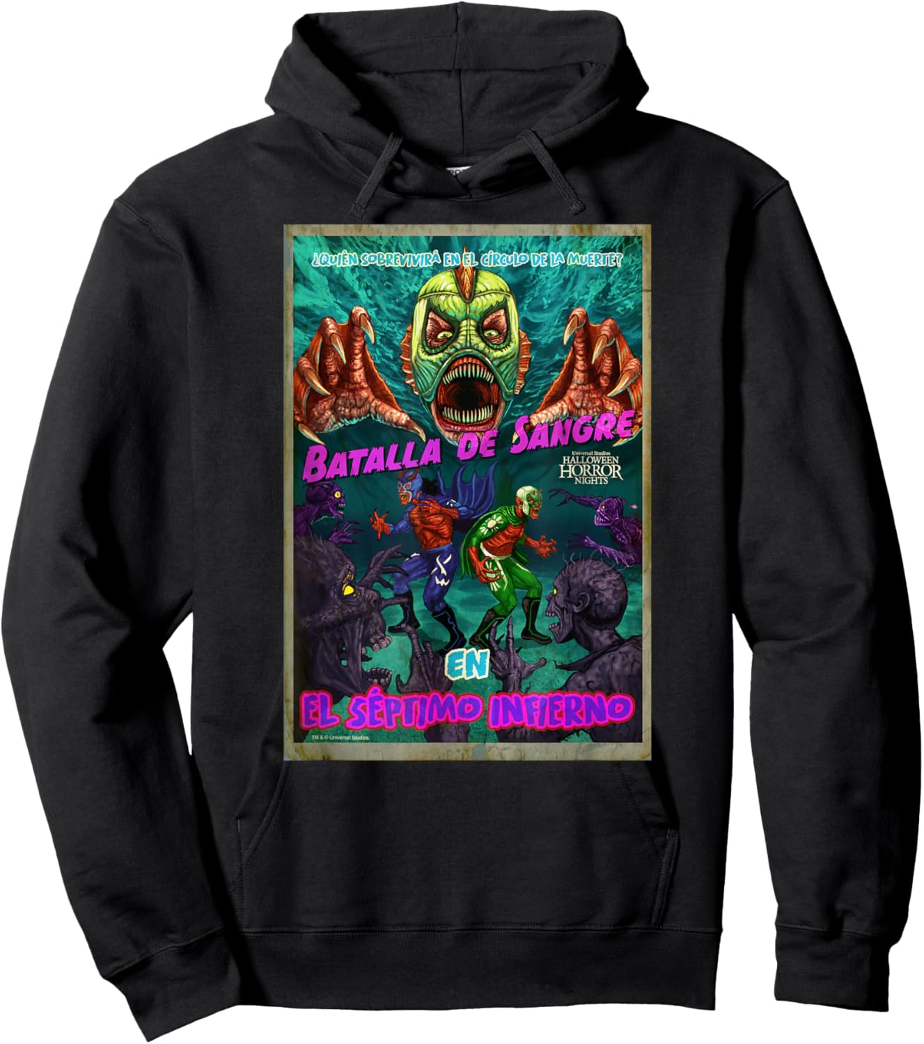 Universal Halloween Horror Nights Blood Battle with Monsters Hoodie - Hoodie | Black