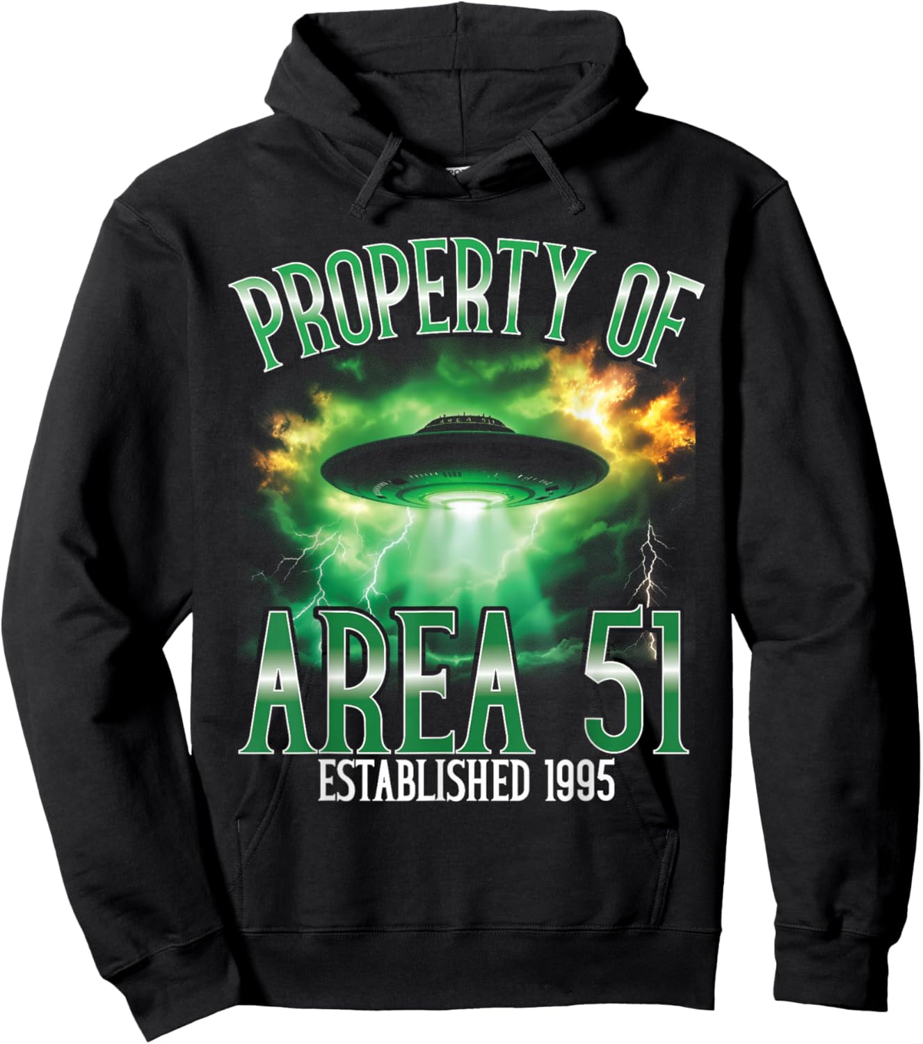 Propriété de la Zone 51 OVNI Extraterrestre Hoodie - Hoodie | Black
