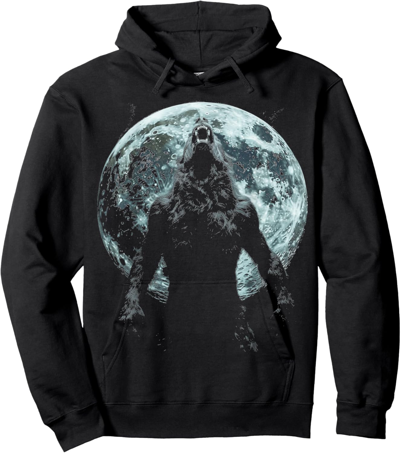 Werewolf Wolf Howling Moon Alpha Male Halloween Sigma Male Hoodie - Hoodie | Black