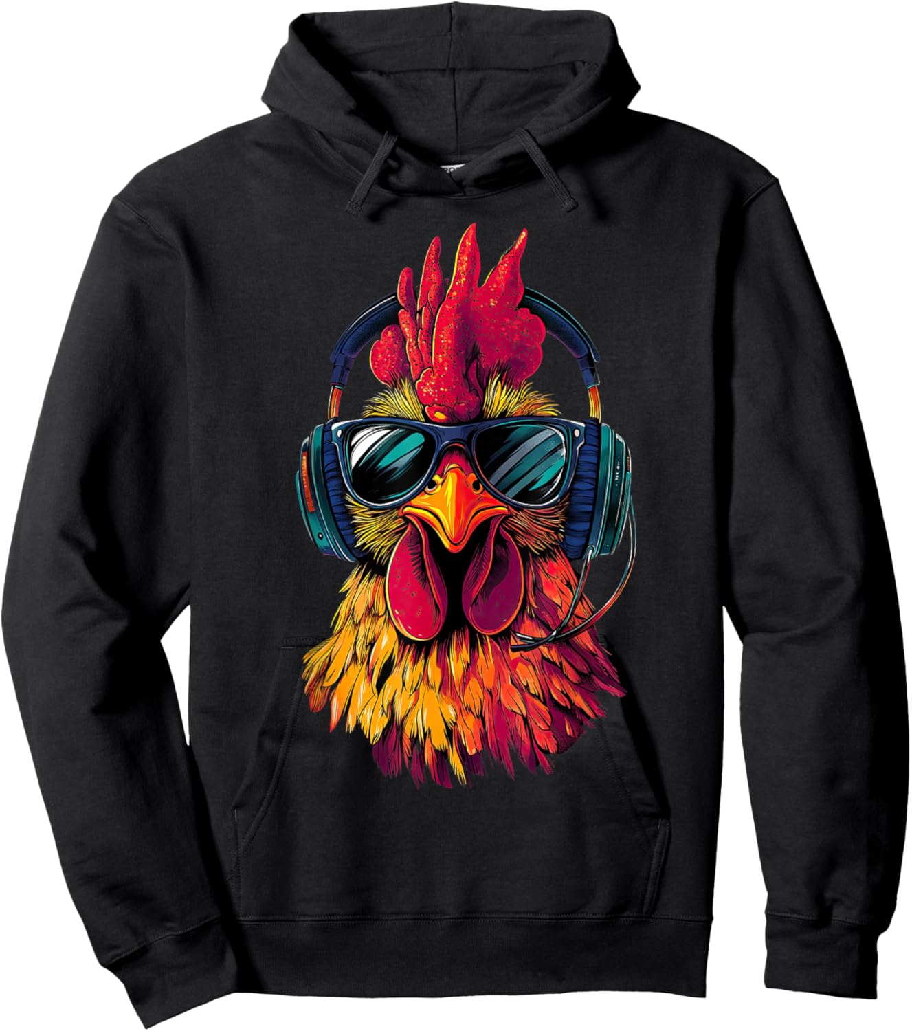 Funny Chicken cool Graffiti Urban art street Hoodie - Hoodie | Black