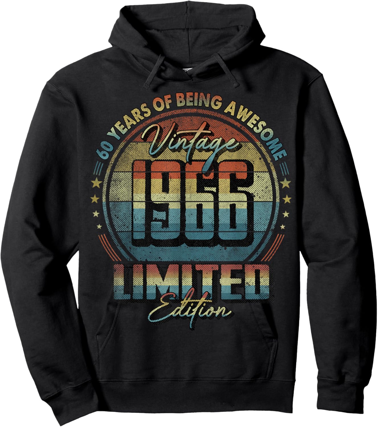 Vintage 1966 Limited Edition Shirt 60 Year Old 60th Birthday Hoodie - Hoodie | Black