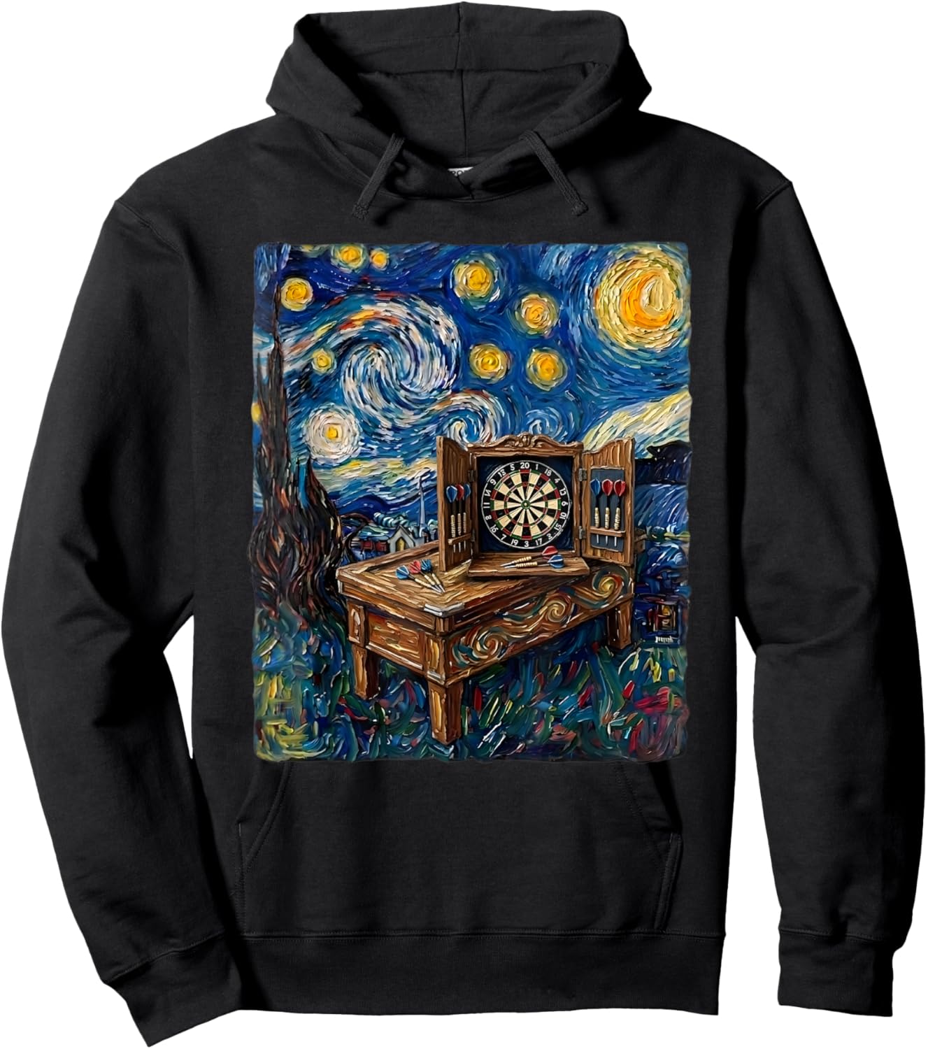 Painting Style Art Dartboard Table Game Hoodie - Hoodie | Black
