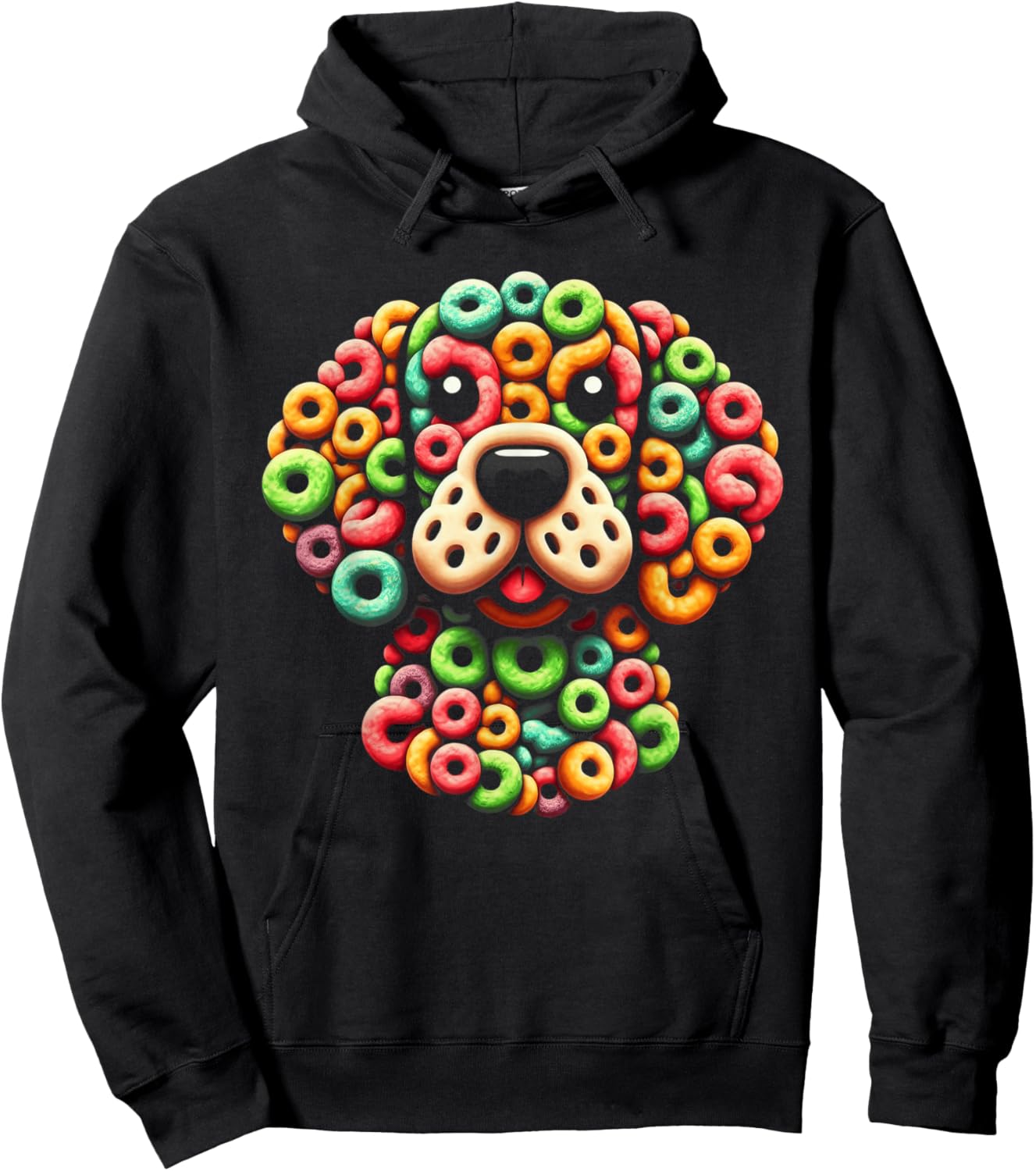 Fruit Loops Cat: Meaow Fruit Loops Hoodie - Hoodie | Black