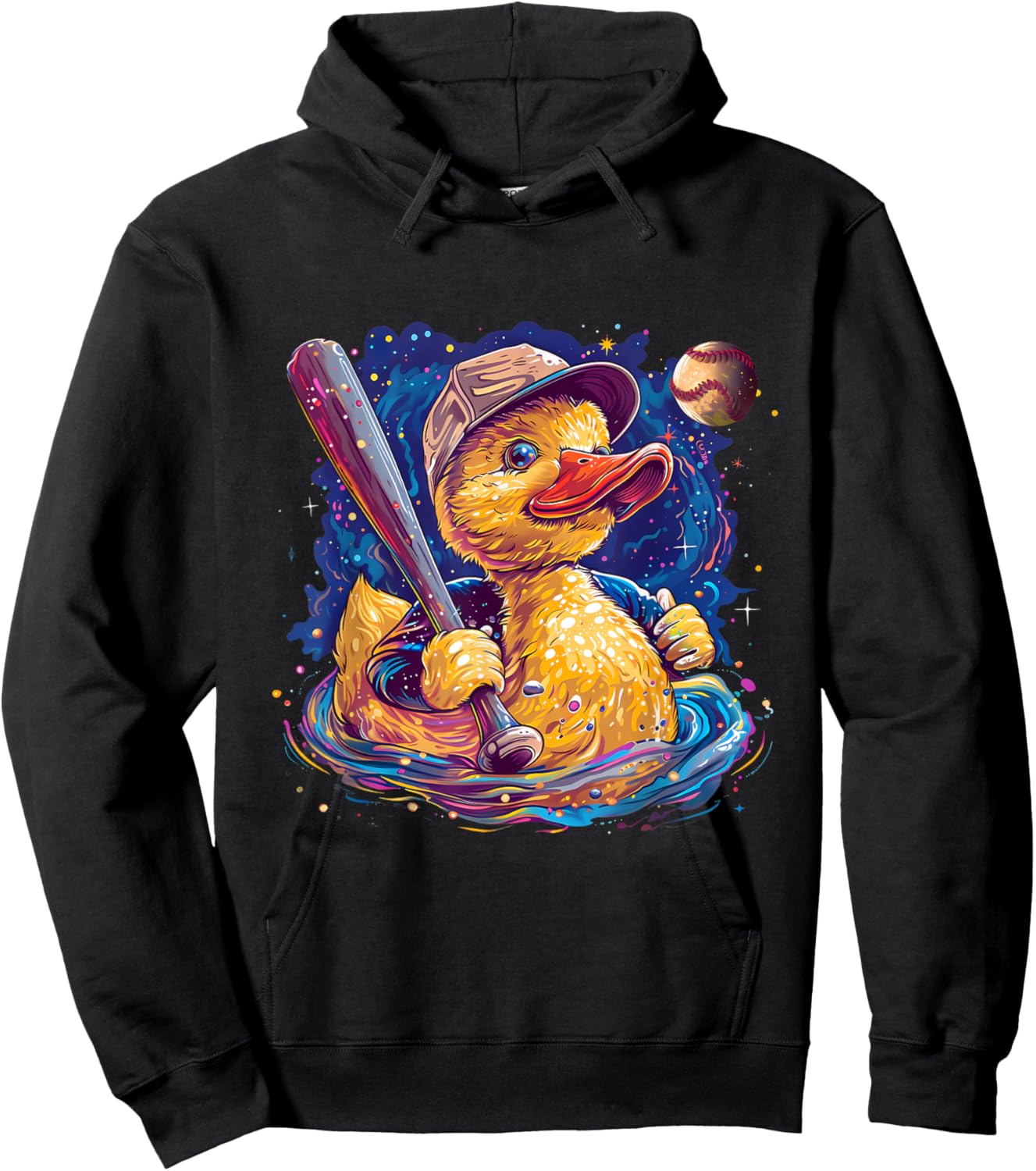 Rubber Duck Baseball Player Rubber Duckie Rubber Duck Lover Hoodie - Hoodie | Black