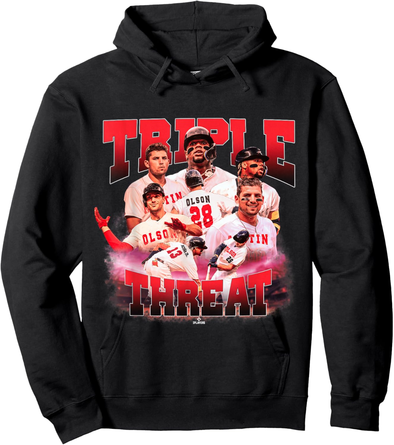 Acuna Jr., Olson & Riley | Atlanta MLB Players | TRIO4002 Hoodie - Hoodie | Black