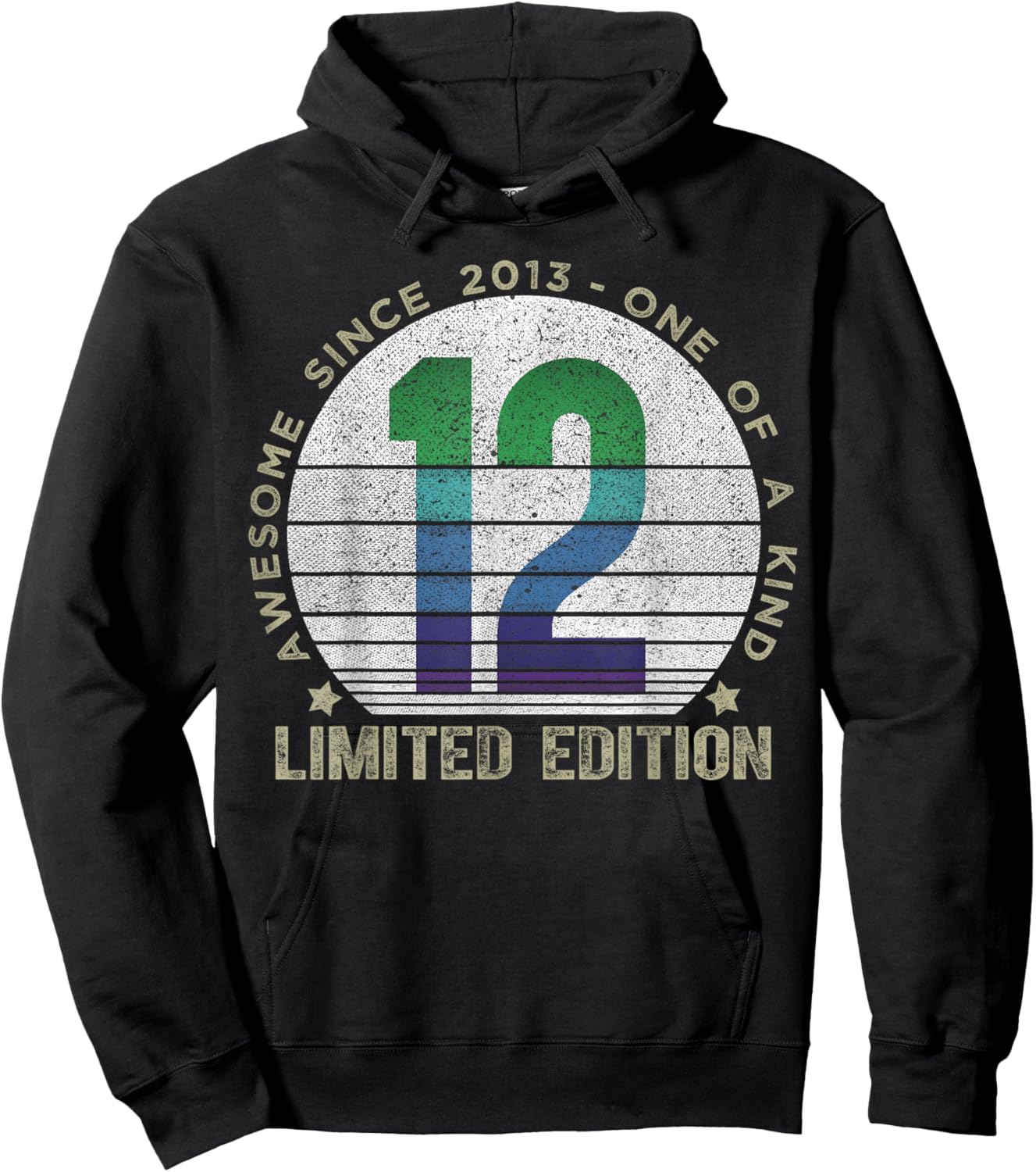 12 Year Old Gifts Vintage 2013 Limited Edition 12th Birthday Hoodie - Hoodie | Black