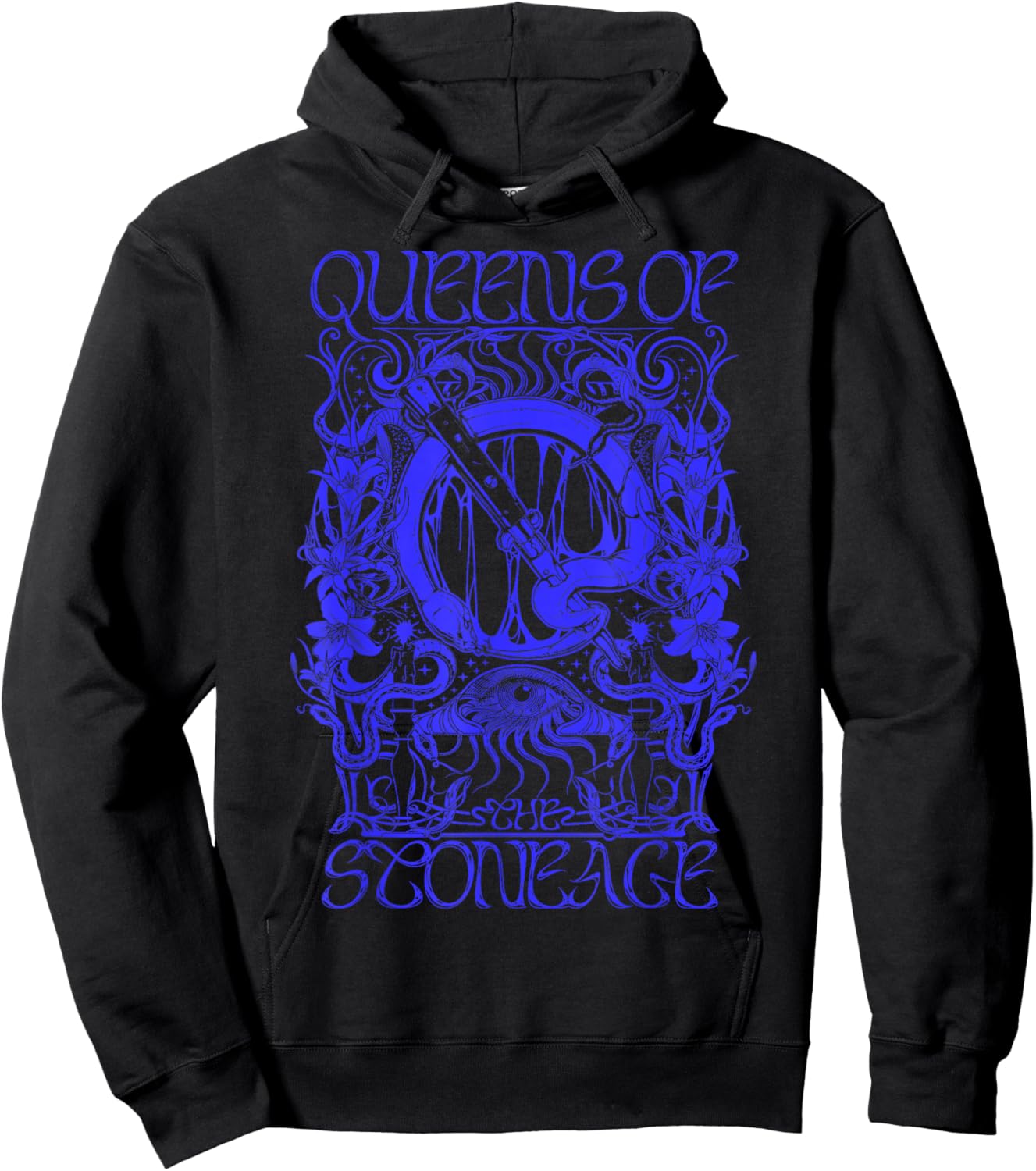 Official Queens of The Stone Age Illustrated Hoodie - Hoodie | Black