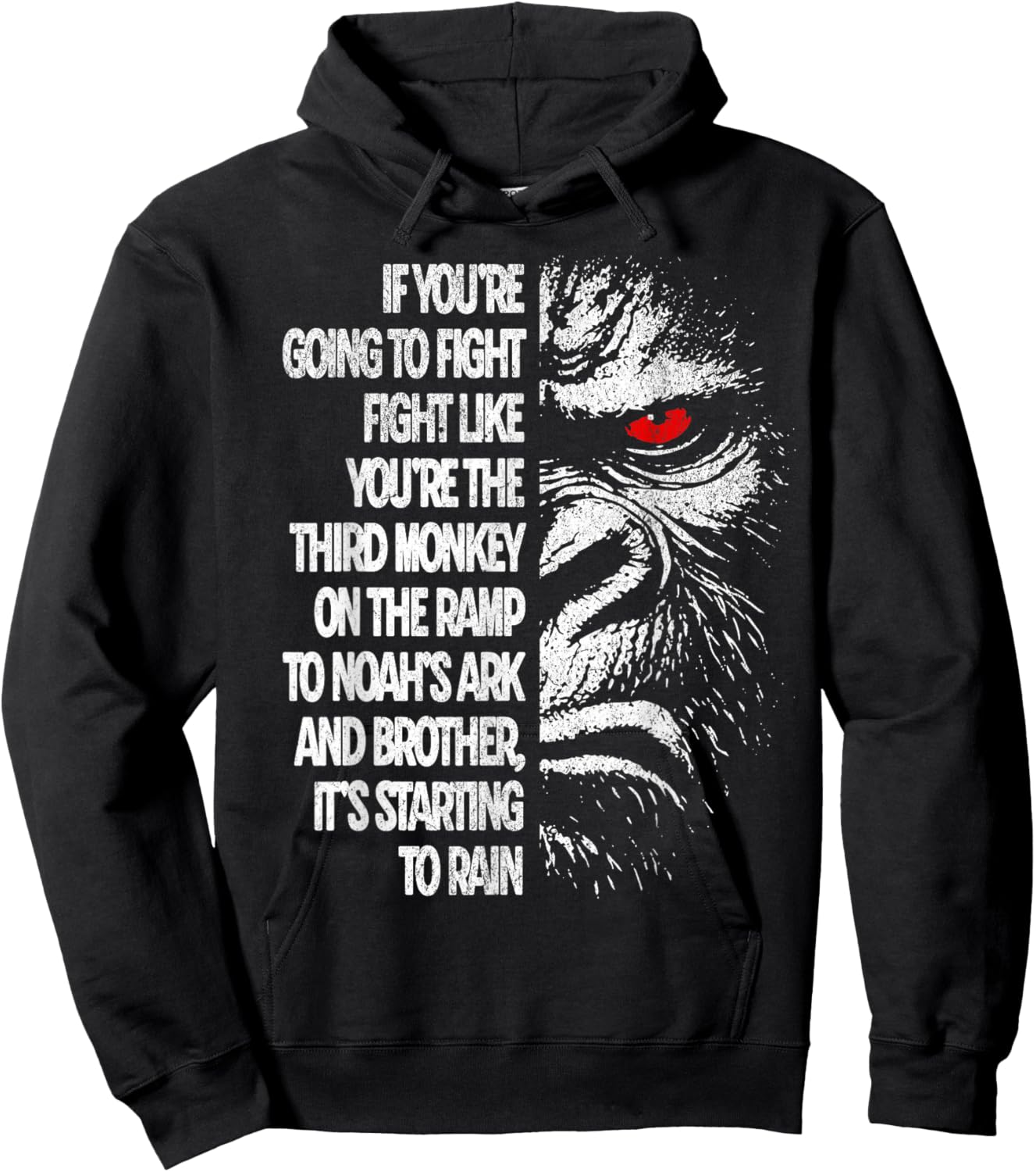 If You're Going to Fight Third Monkey Hoodie - Hoodie | Black