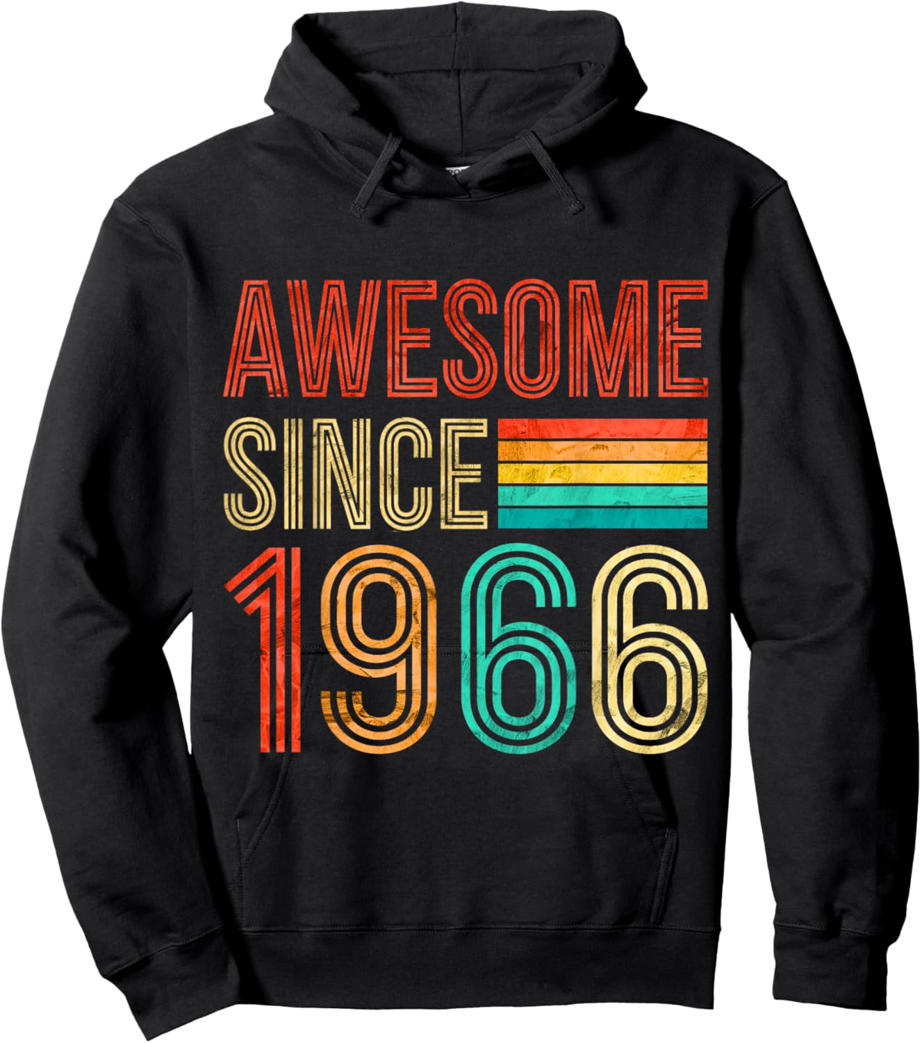 60 Birthday Men 60yr Awesome Vintage 1966 60th Birthday Hoodie - Hoodie | Black