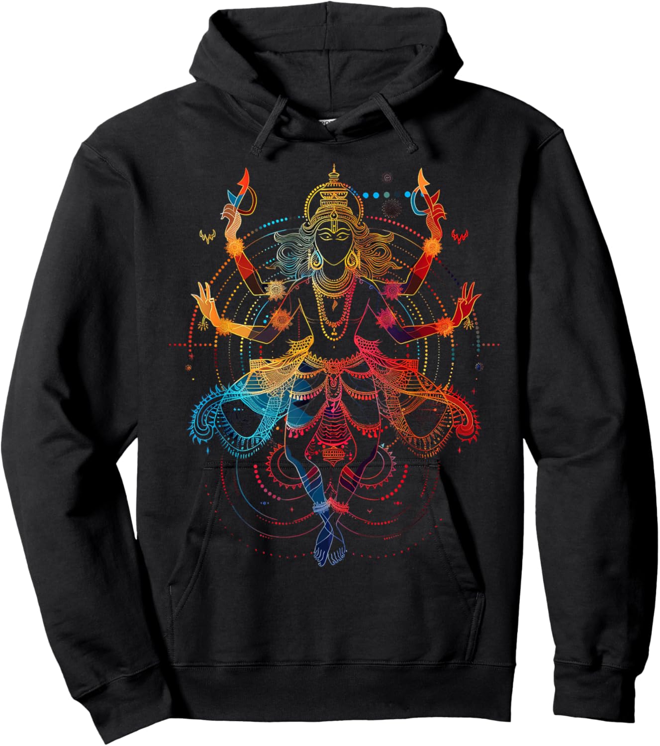 Shiva spiritual hindu god tandava dance yoga meditation Hoodie - Hoodie | Black