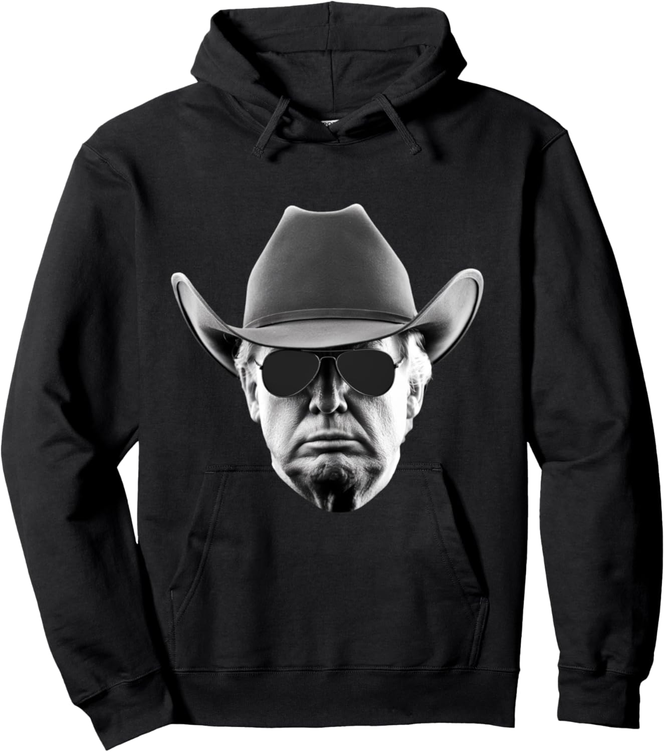 Cool Donald Trump Cowboy Hat US USA America President Hoodie - Hoodie | Black