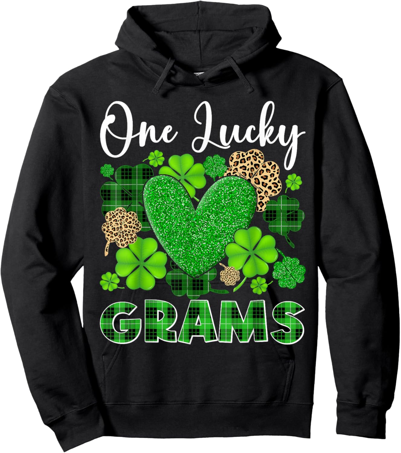 Happy St Patricks Day One Lucky Grams Hoodie - Hoodie | Black