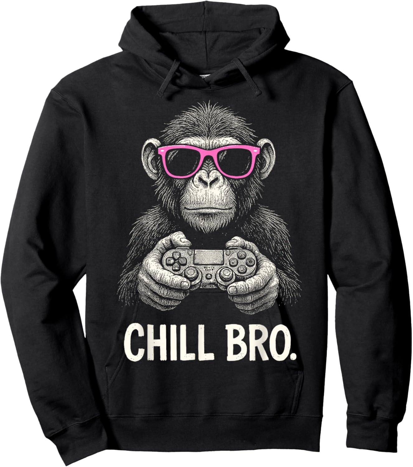 Chill Bro Cooler AFFE mit Sonnenbrille Gamer Geschenk Lustig Hoodie - Hoodie | Black