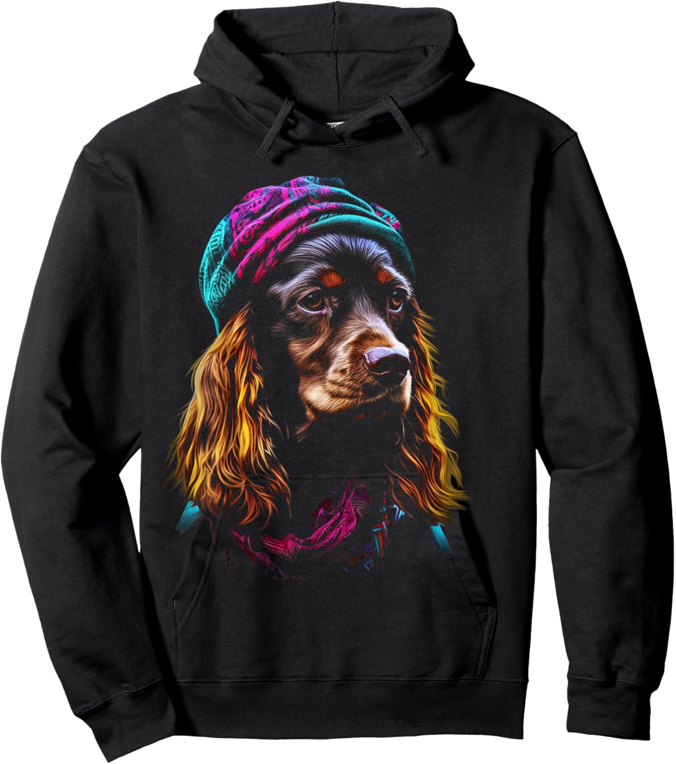 Cocker Spaniel Graphic Pet Art Dog Cocker Spaniel Women Kids Hoodie - Hoodie | Black