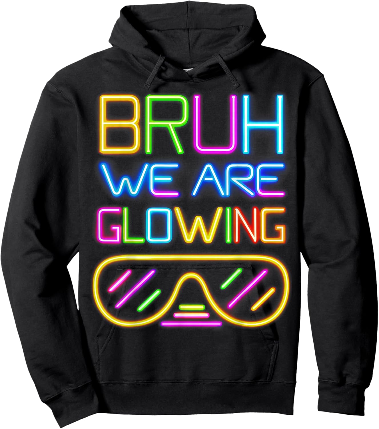 Bruh We are Glowing in My Glowing Era Hello Summer Vacation Hoodie - Hoodie | Black