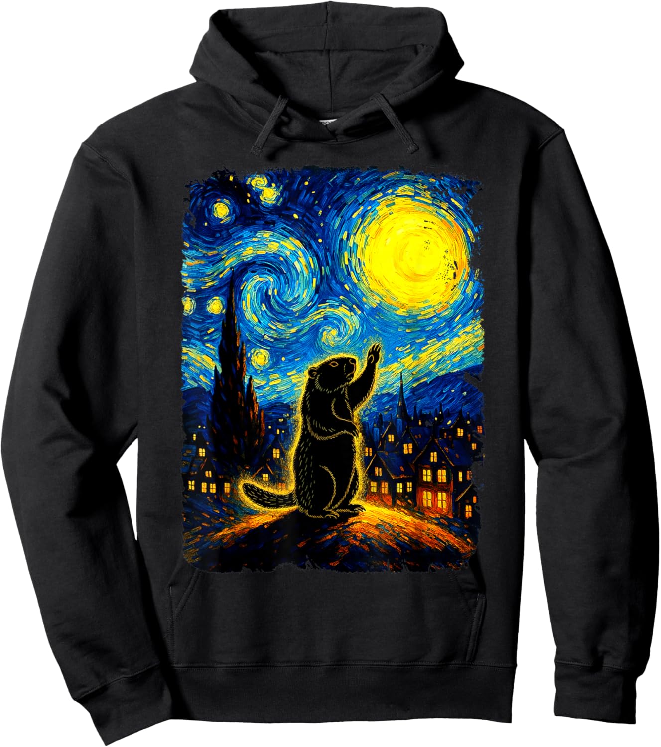 T-Shirt Hoodie - Hoodie | Black