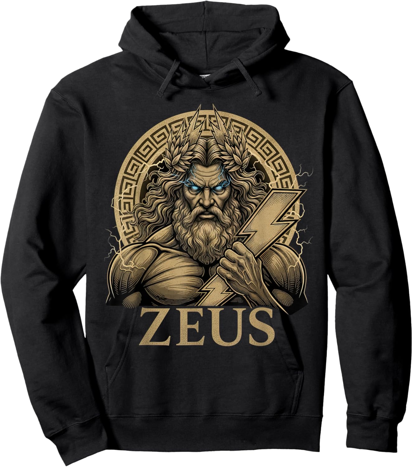 Greek Mythology Dark God Zeus Gothic Greece Ancient Hoodie - Hoodie | Black